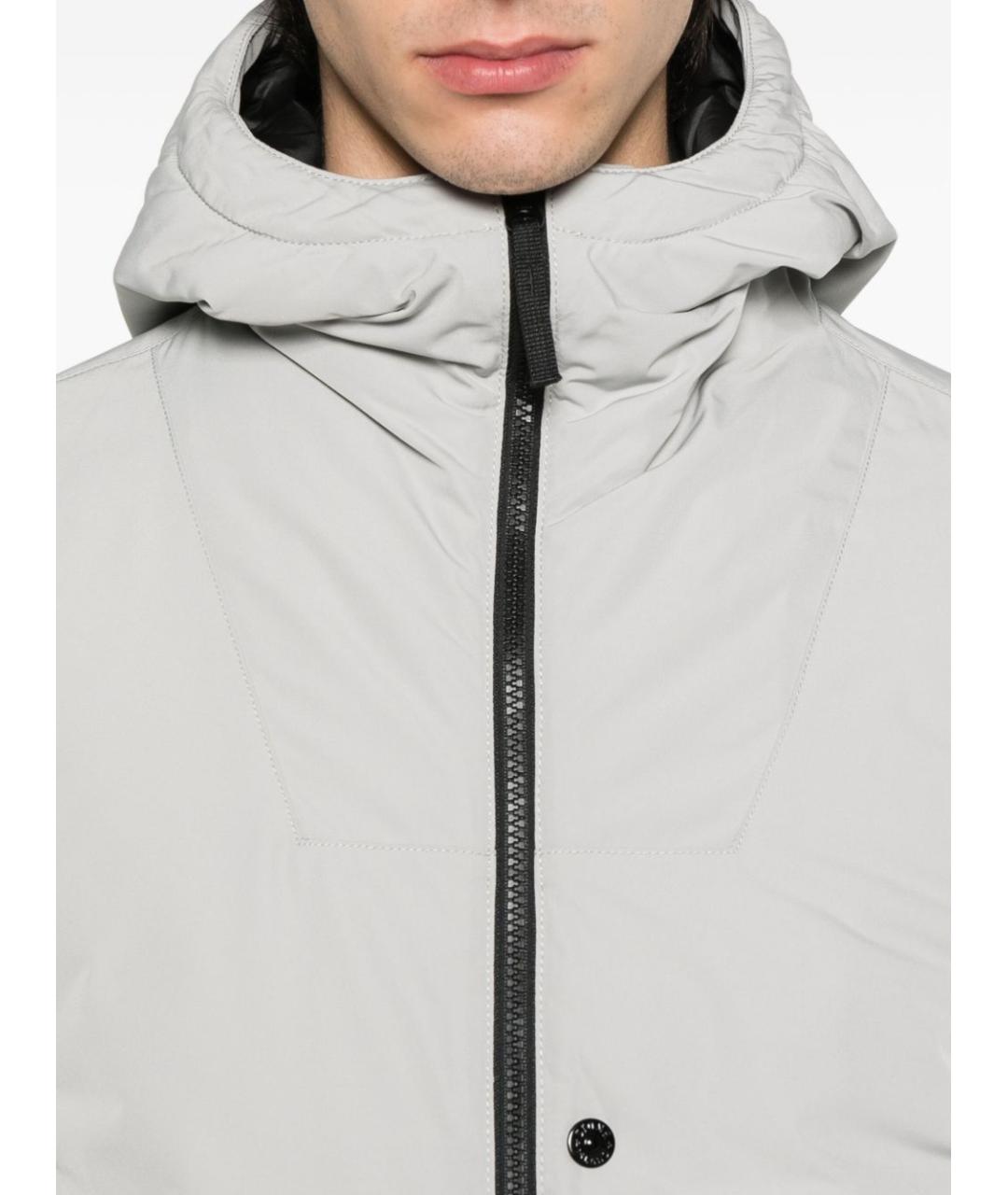 STONE ISLAND Серая полиэстеровая куртка, фото 5