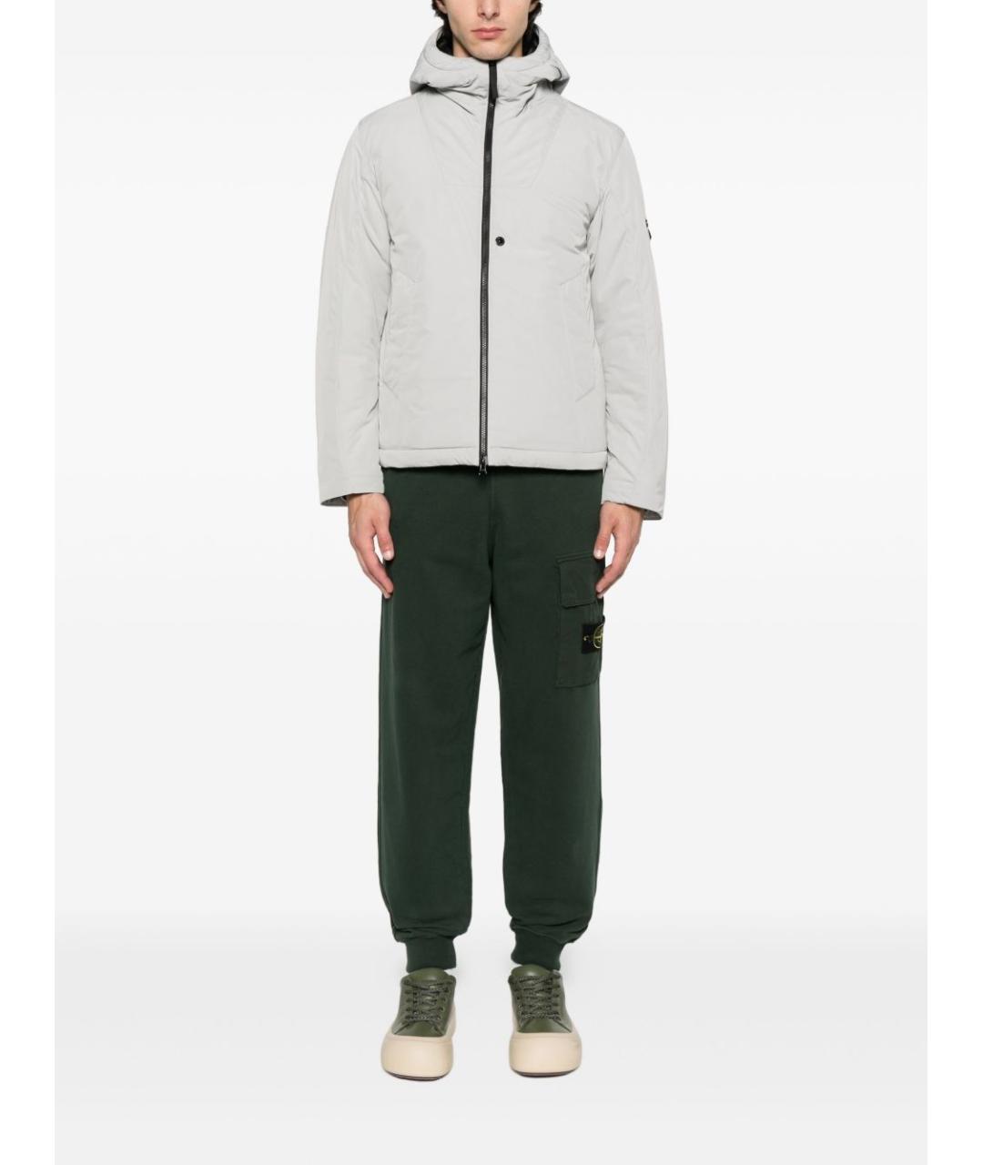 STONE ISLAND Серая полиэстеровая куртка, фото 2
