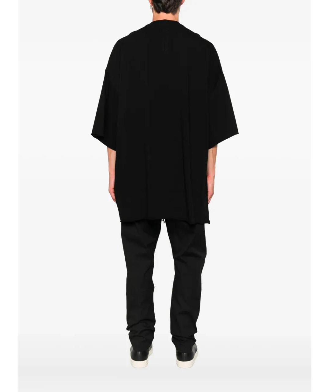 RICK OWENS Черная хлопковая футболка, фото 3