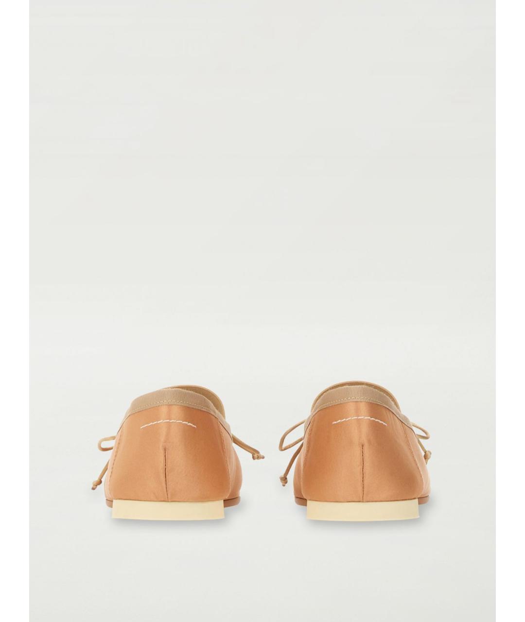 MM6 MAISON MARGIELA Бежевые текстильные балетки, фото 3