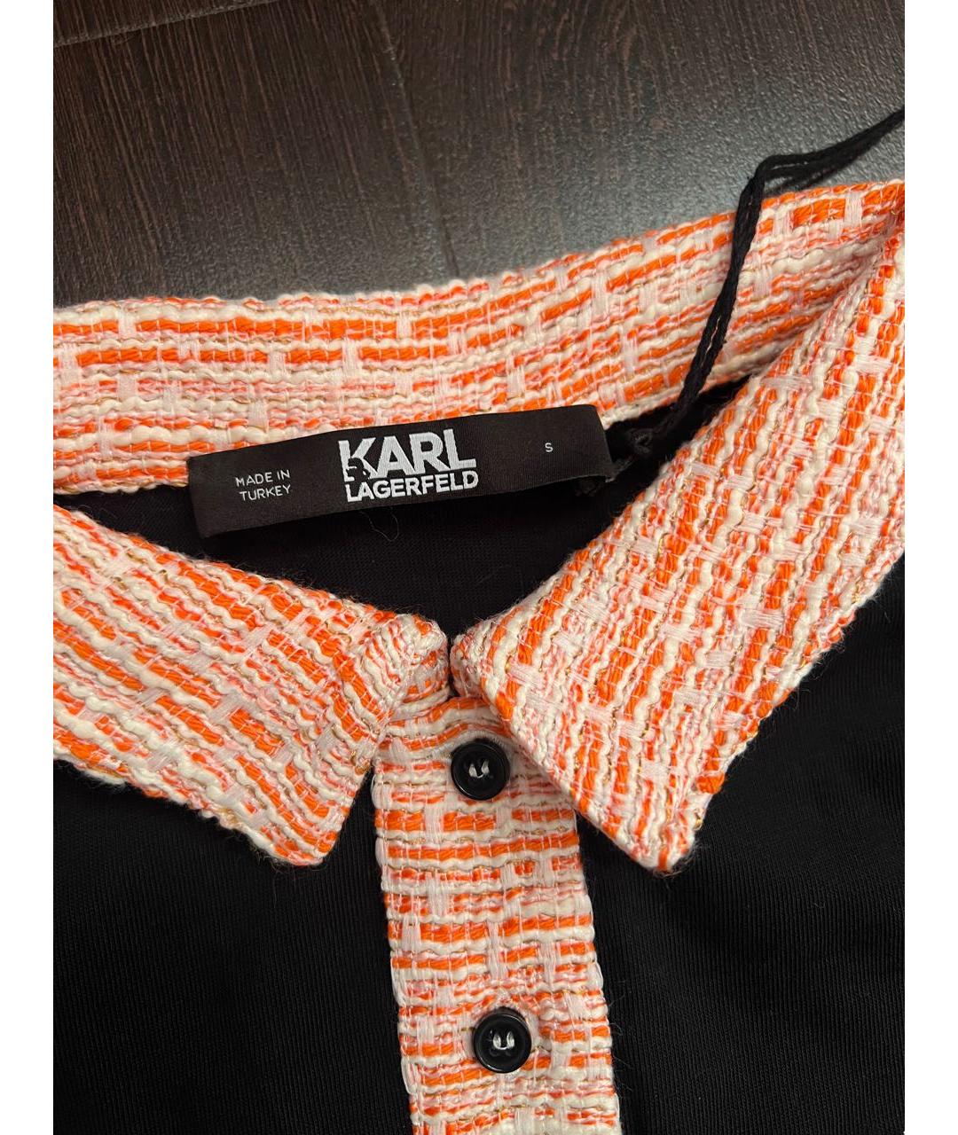KARL LAGERFELD Черное твидовое повседневное платье, фото 3