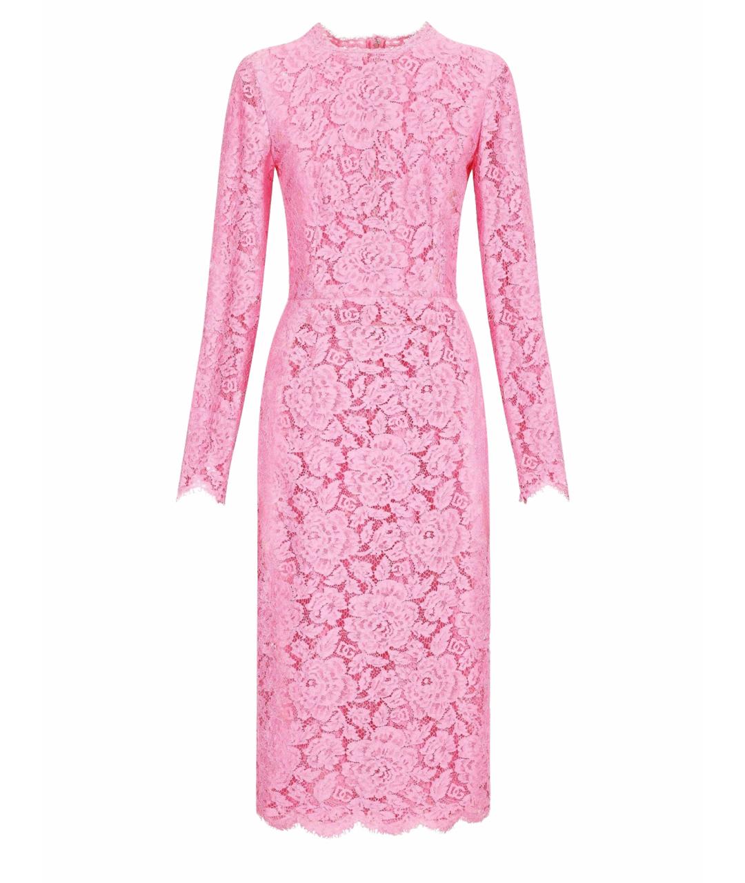 DOLCE&GABBANA Розовое повседневное платье, фото 1