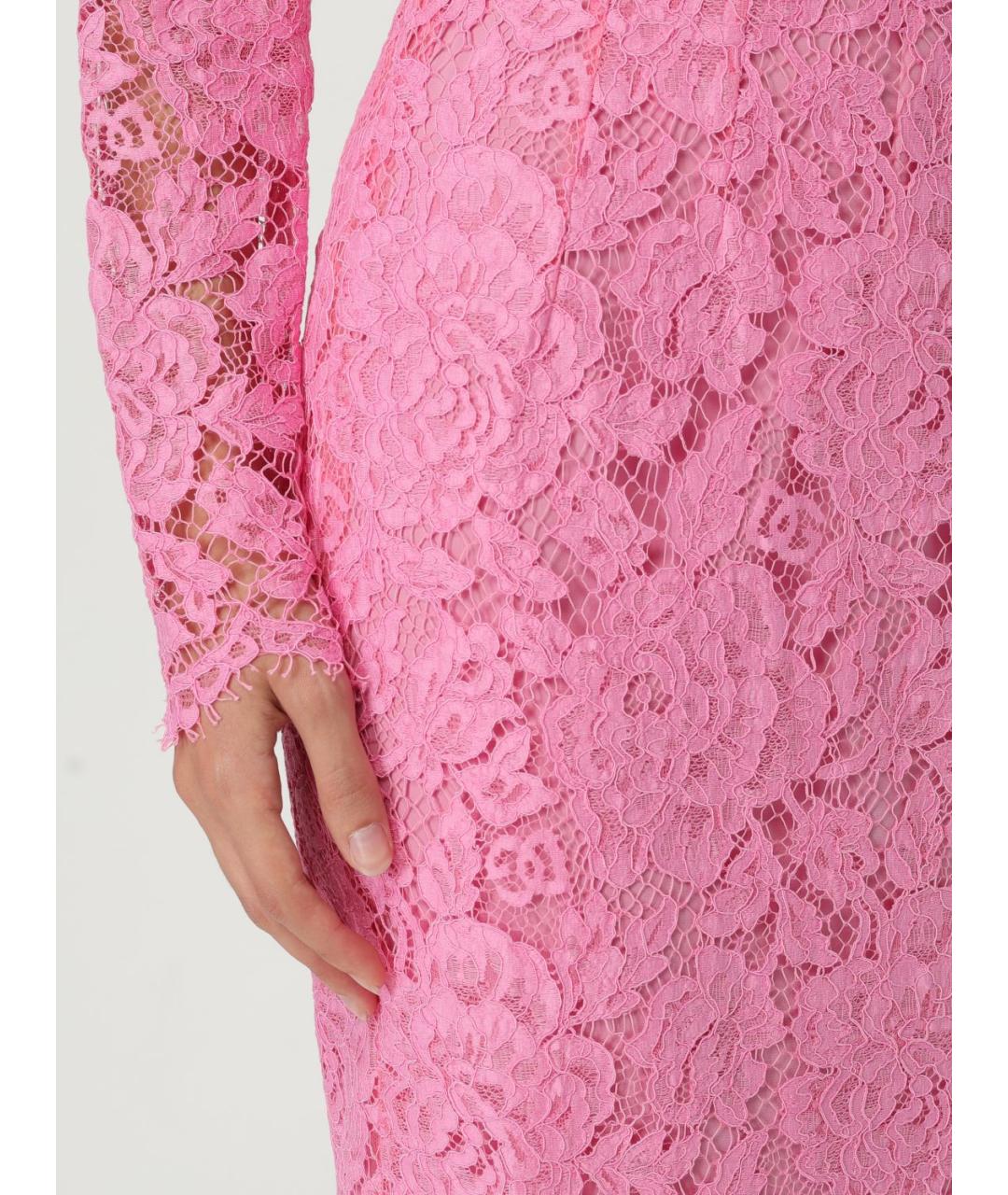 DOLCE&GABBANA Розовое повседневное платье, фото 5