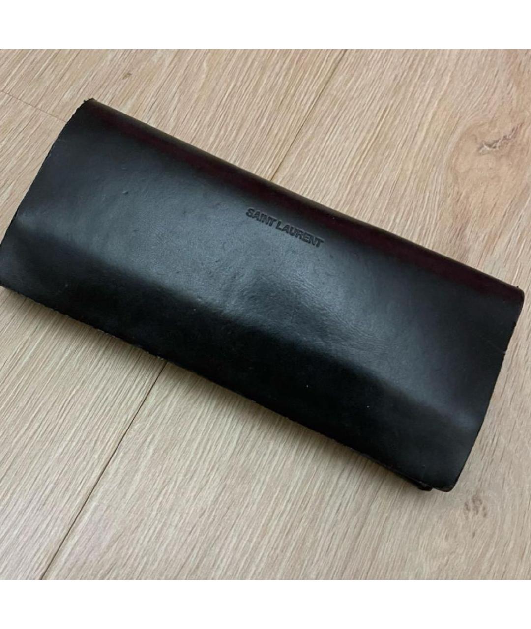 SAINT LAURENT Черные пластиковые солнцезащитные очки, фото 4
