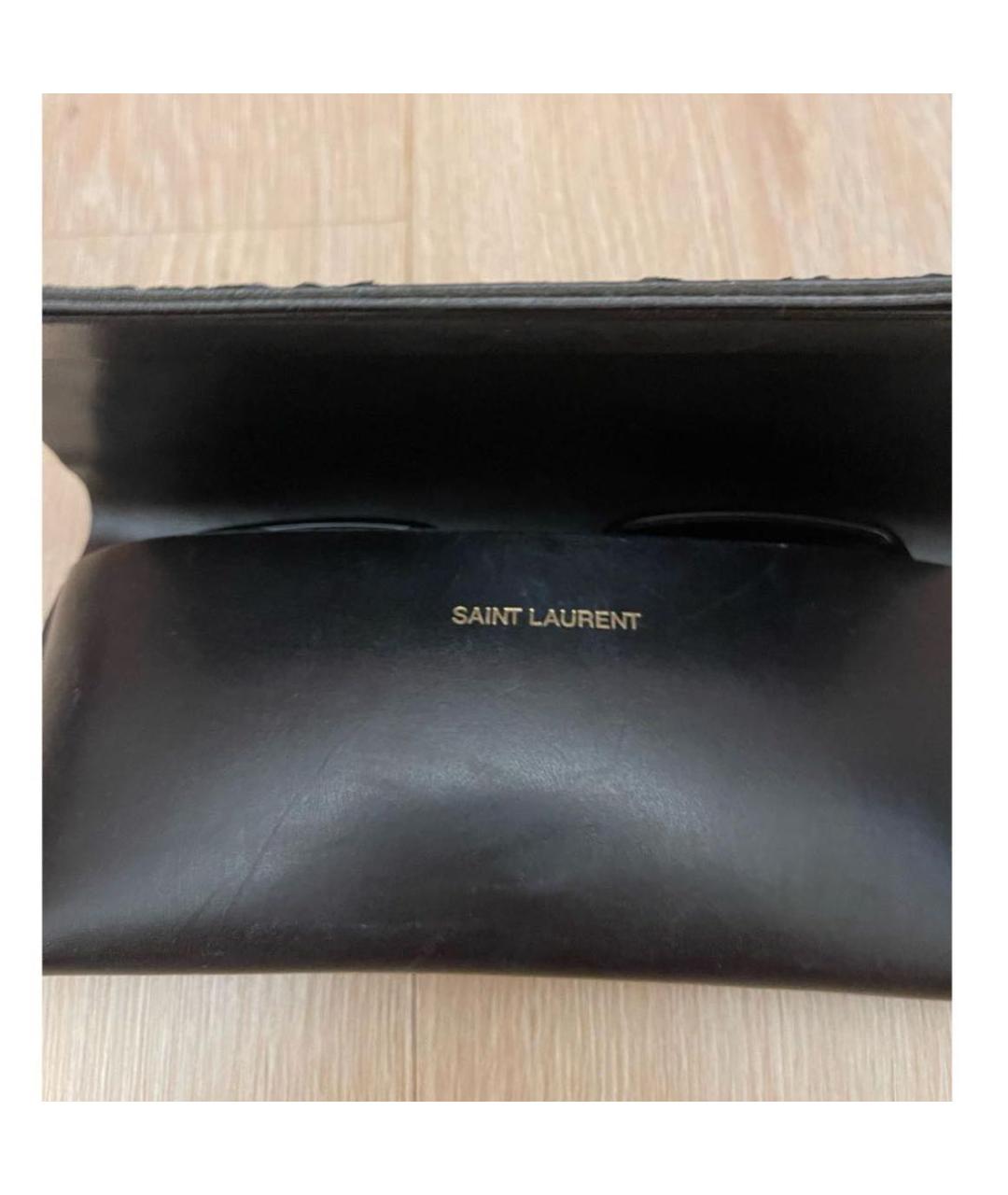 SAINT LAURENT Черные пластиковые солнцезащитные очки, фото 5