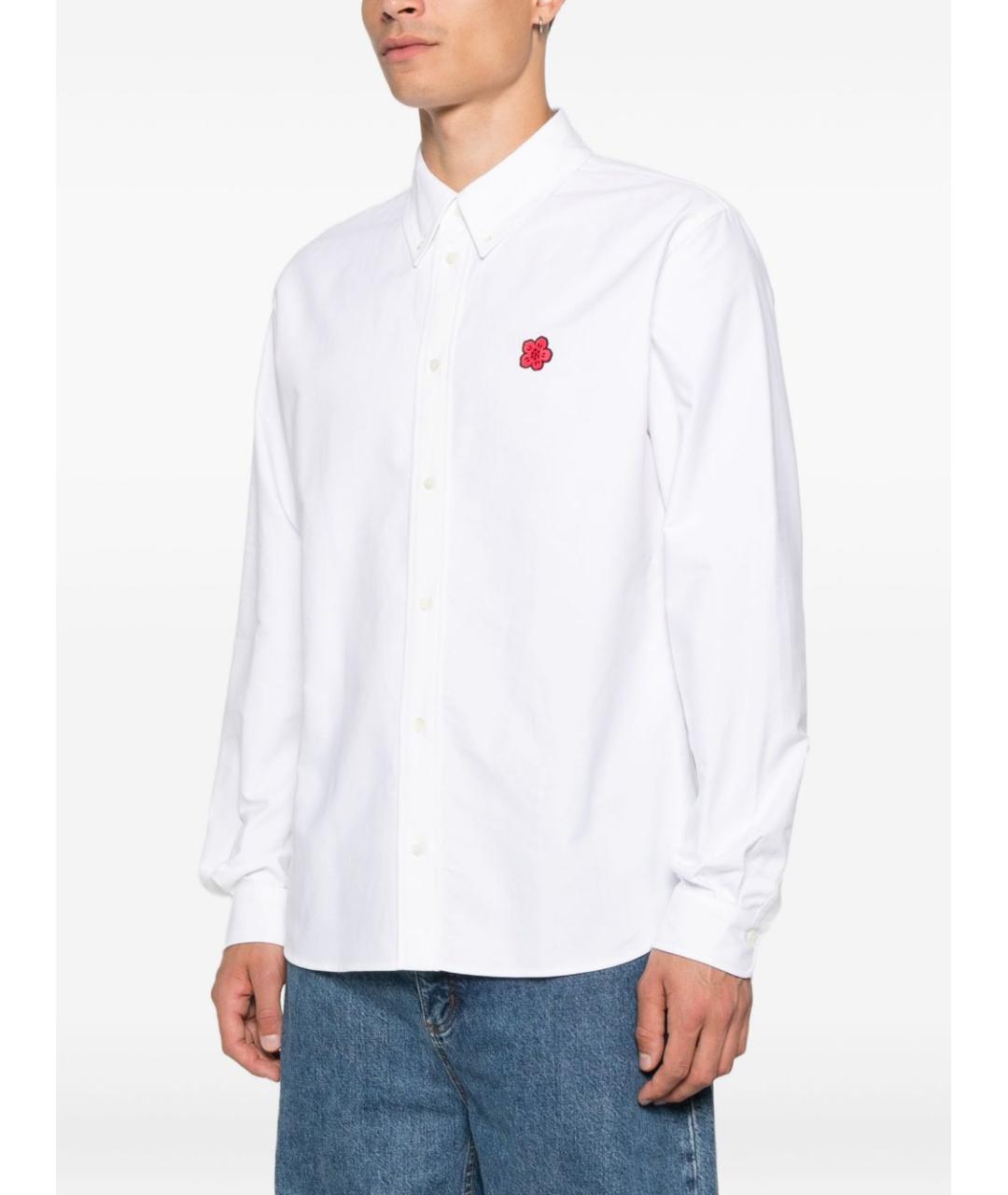KENZO Белая хлопковая кэжуал рубашка, фото 3
