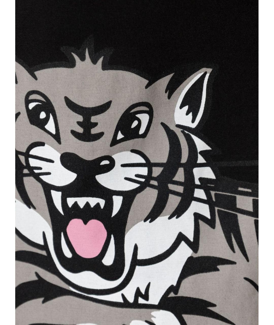 KENZO Черная хлопковая футболка, фото 4