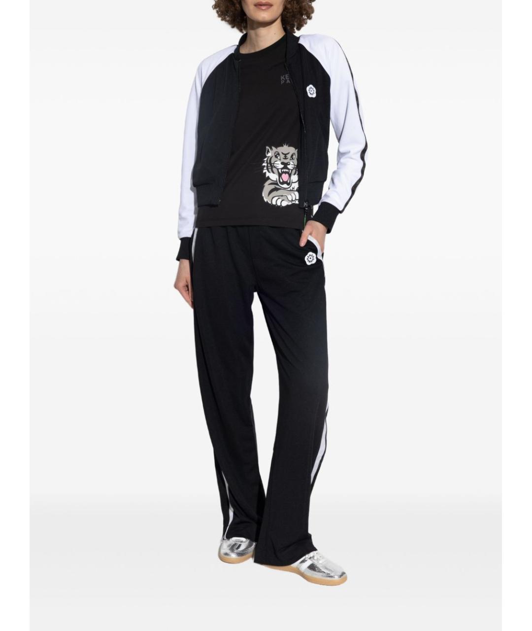 KENZO Черная хлопковая футболка, фото 2