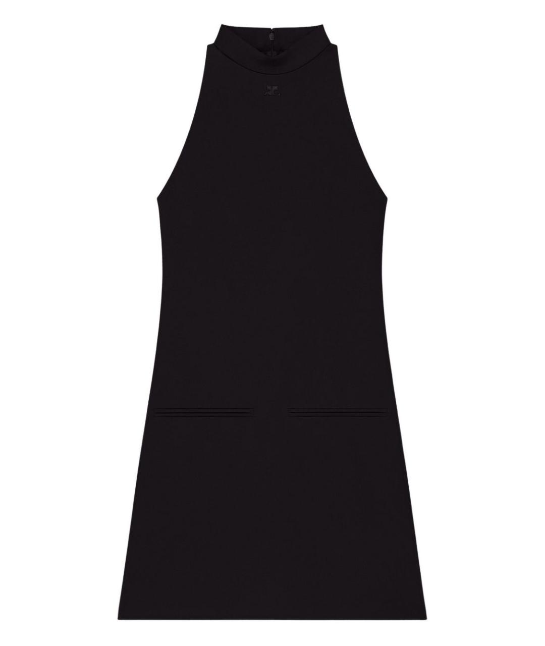 COURREGES Черное полиэстеровое повседневное платье, фото 1