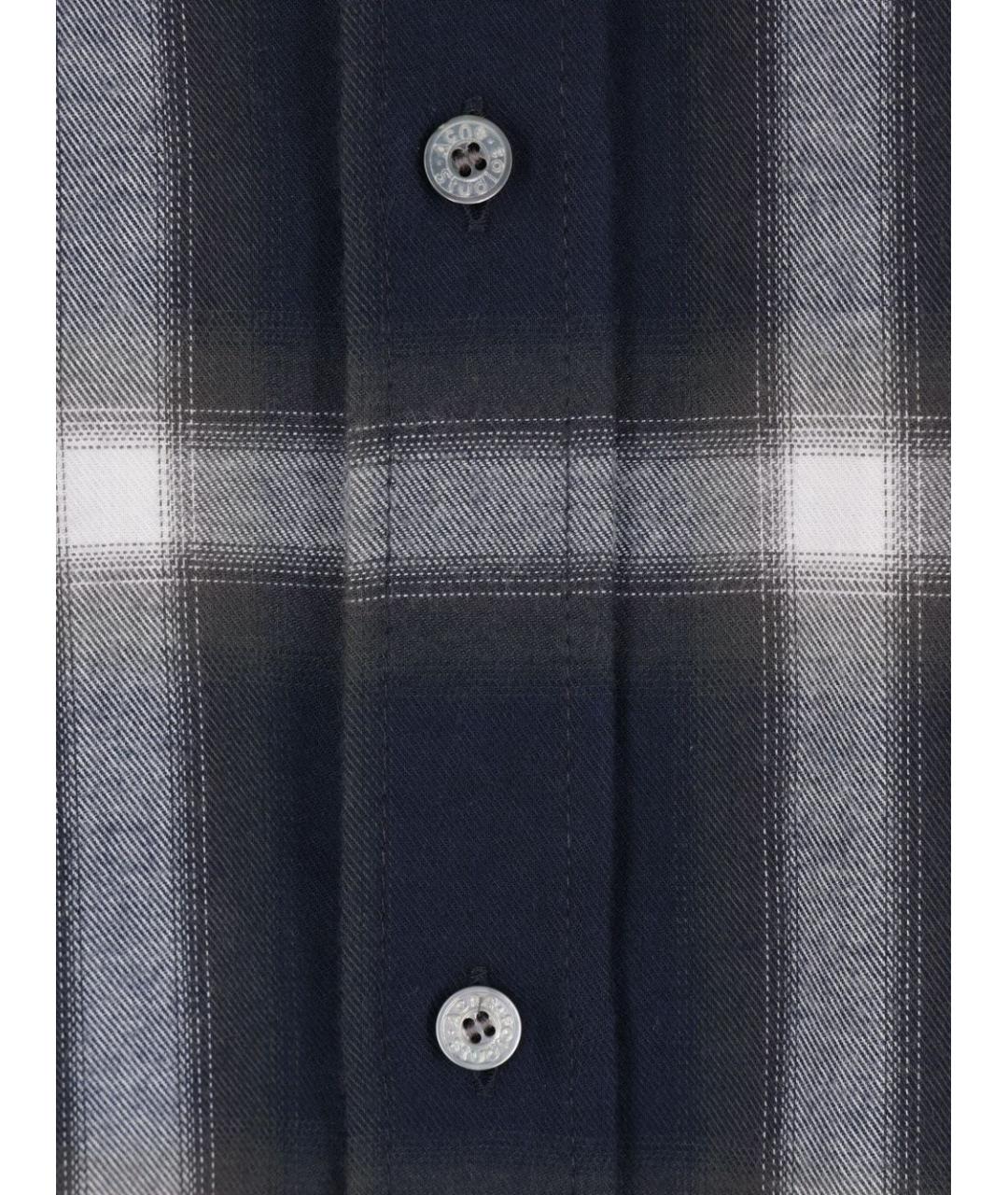ACNE STUDIOS Синяя хлопковая кэжуал рубашка, фото 4