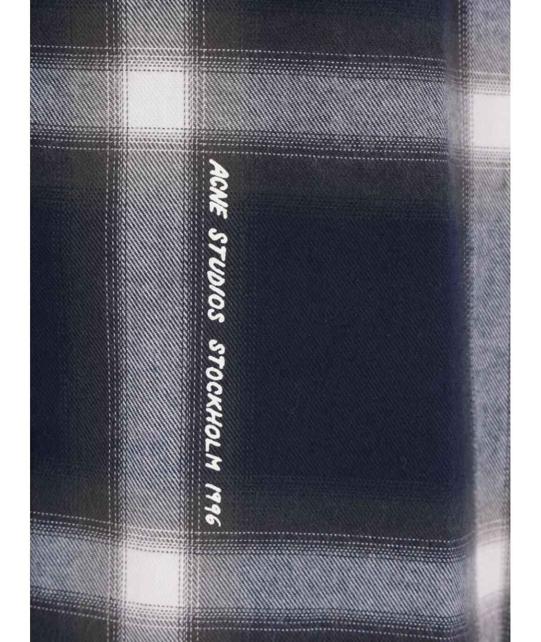 ACNE STUDIOS Синяя хлопковая кэжуал рубашка, фото 3