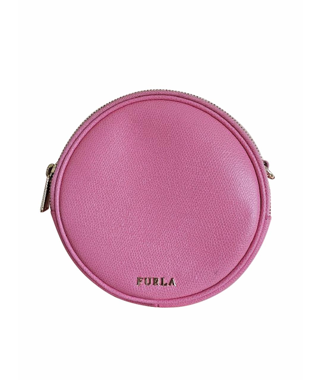 FURLA Розовая кожаная сумка через плечо, фото 1