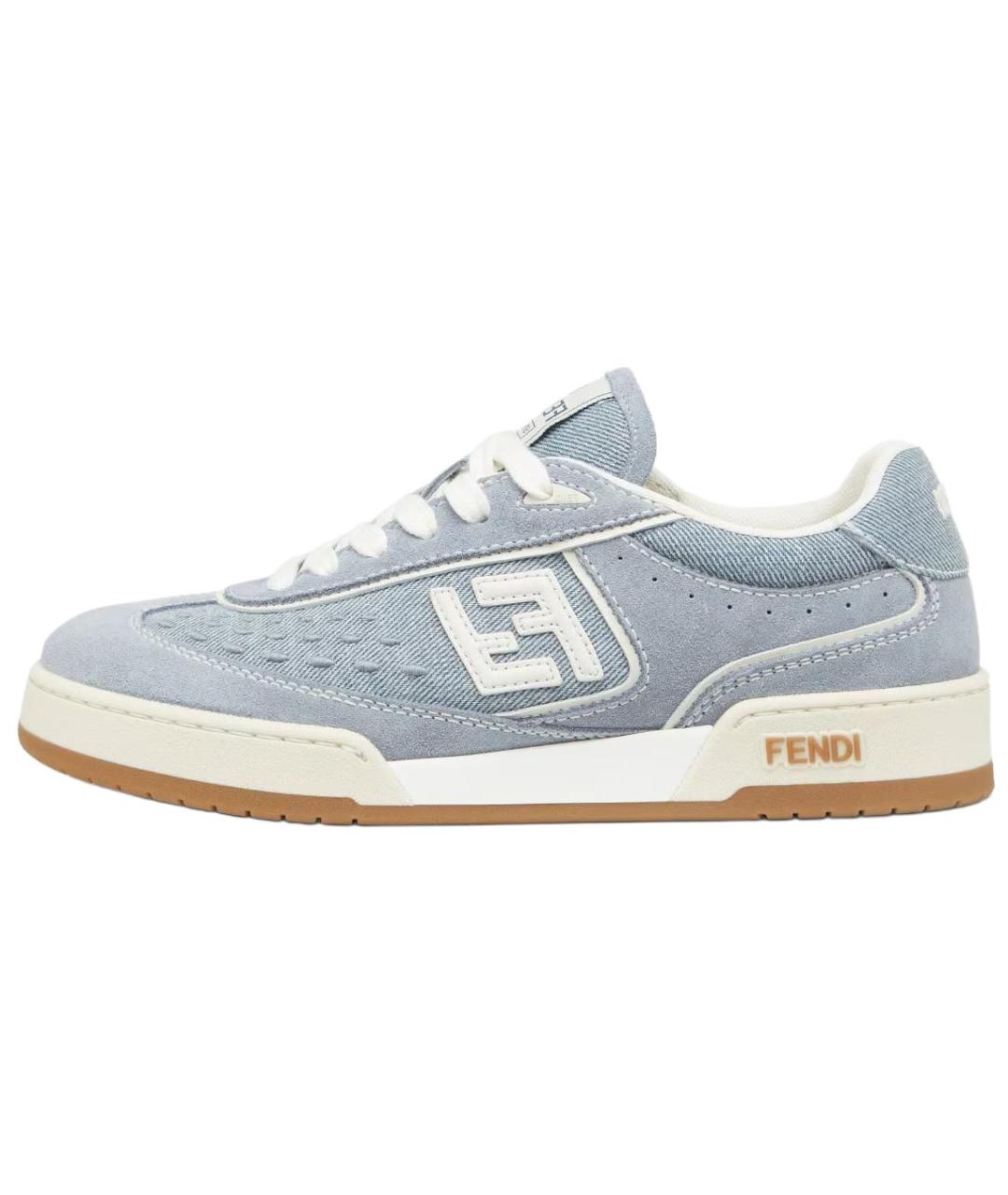 FENDI Голубые кроссовки, фото 2