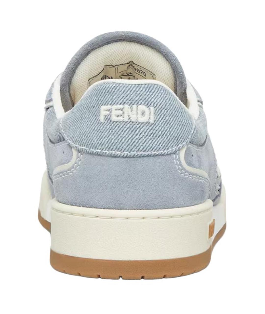 FENDI Голубые кроссовки, фото 5