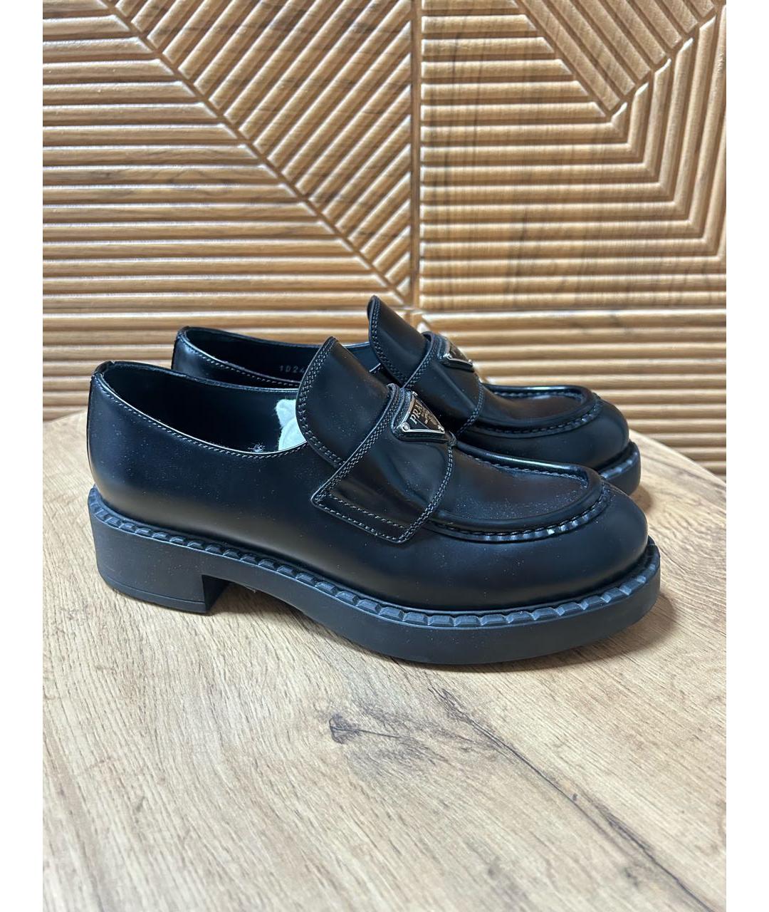 PRADA Черные кожаные лоферы, фото 8