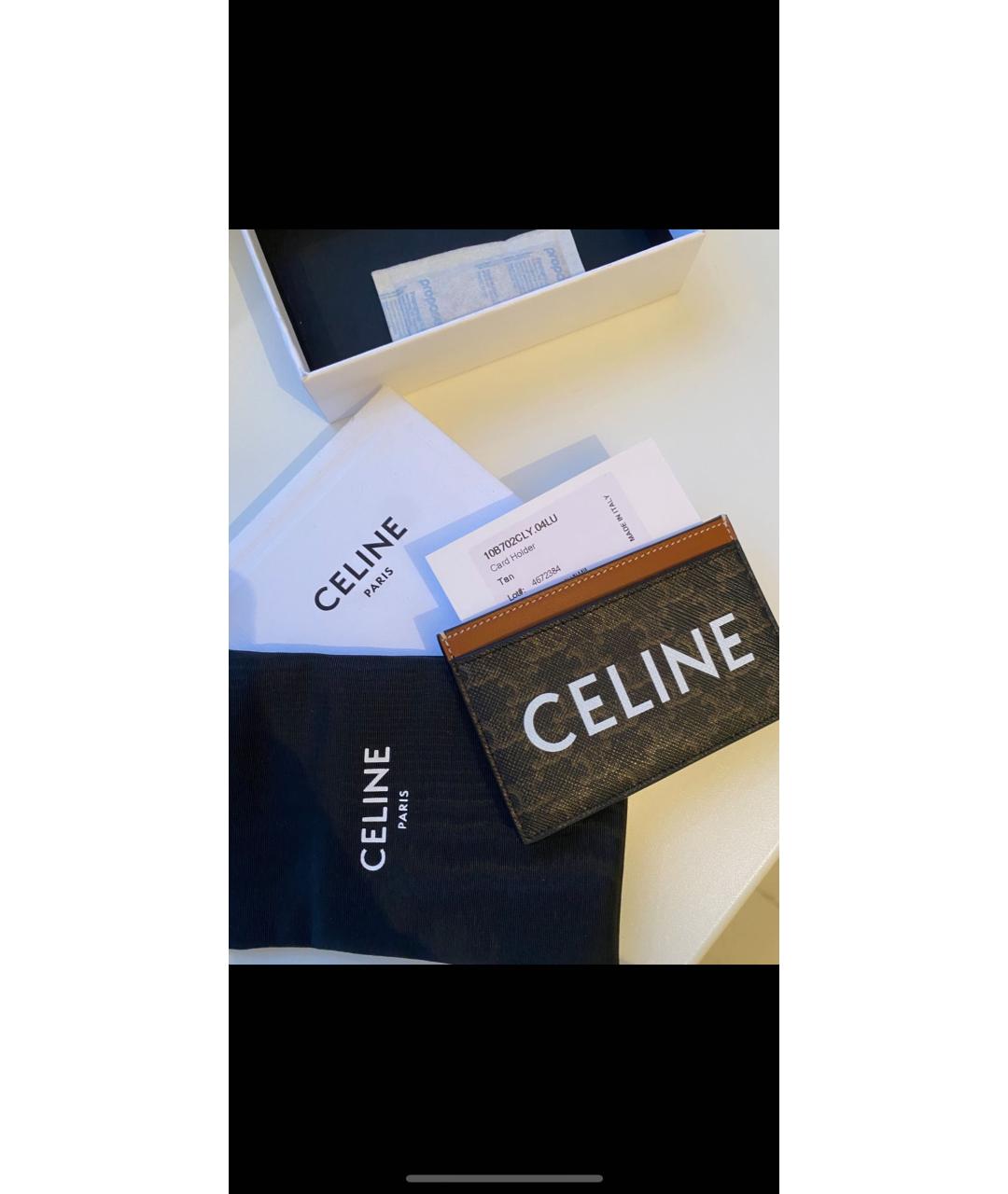 CELINE Коричневый кардхолдер, фото 2
