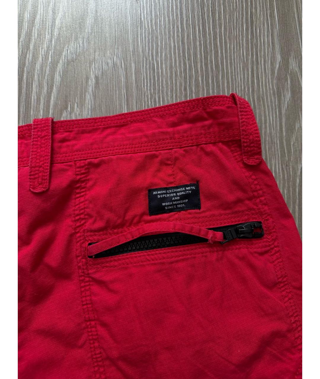 ARMANI EXCHANGE Красные хлопковые шорты, фото 6