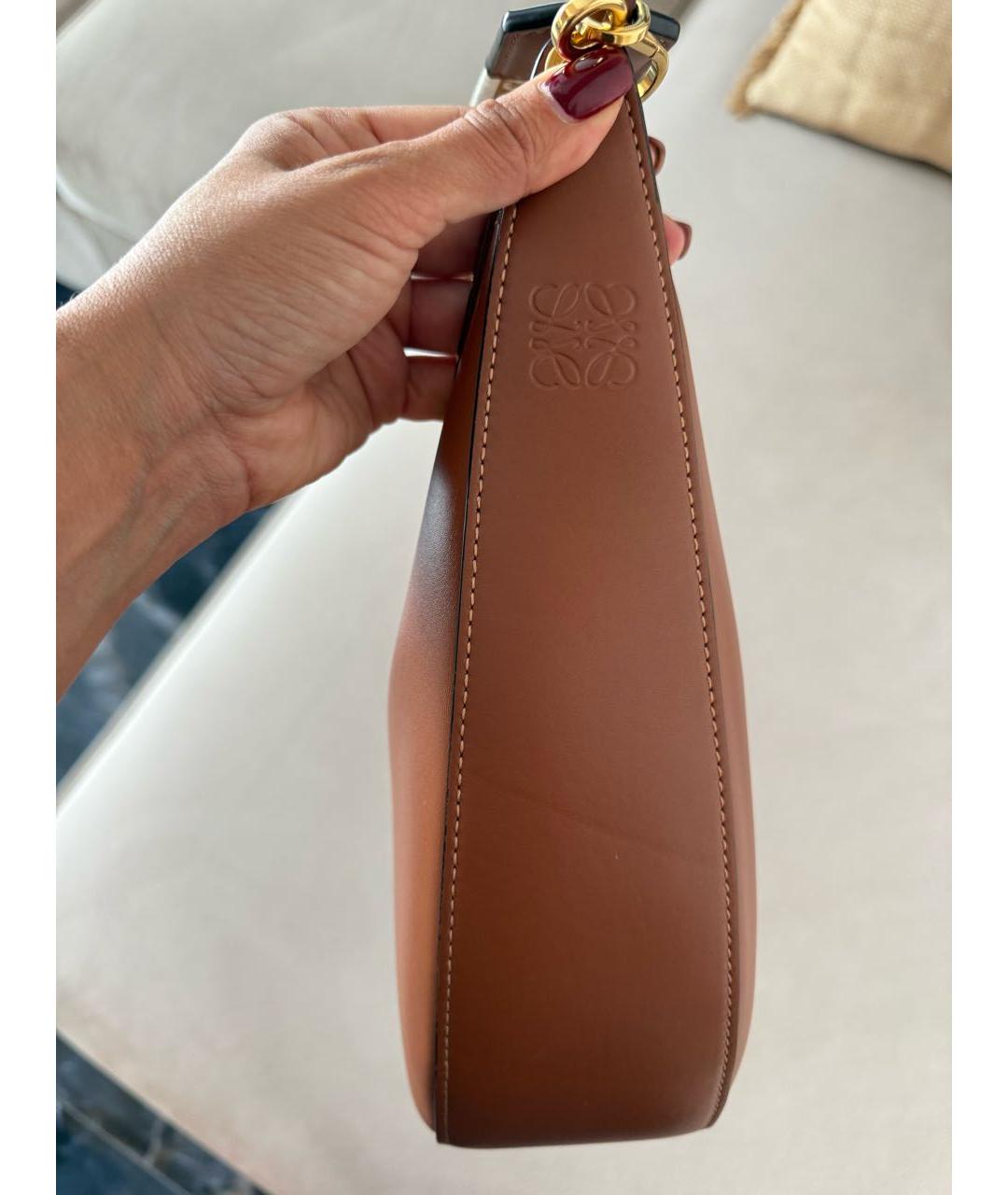 LOEWE Коричневая кожаная сумка тоут, фото 2