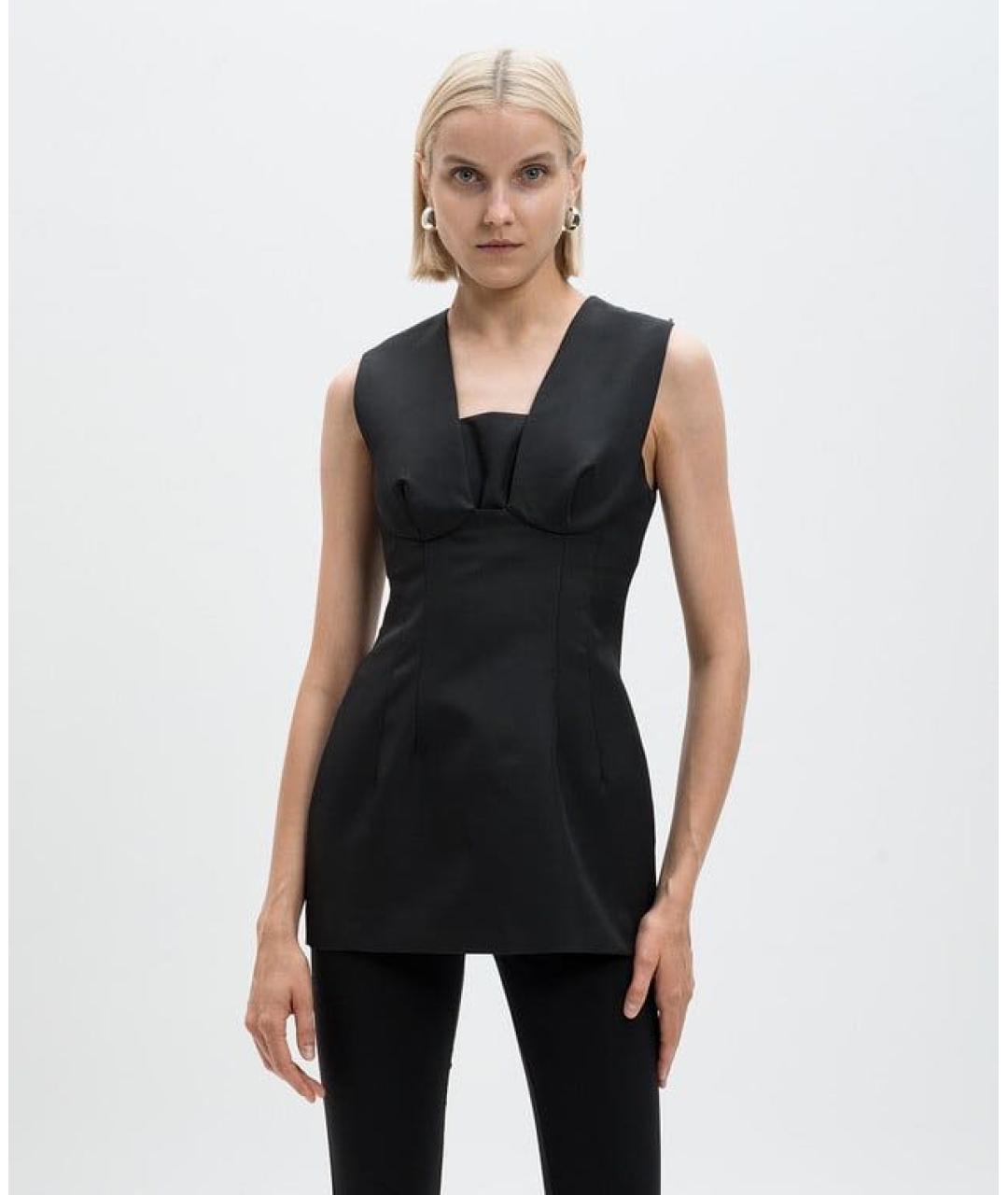 SPORTMAX Черная блузы, фото 2