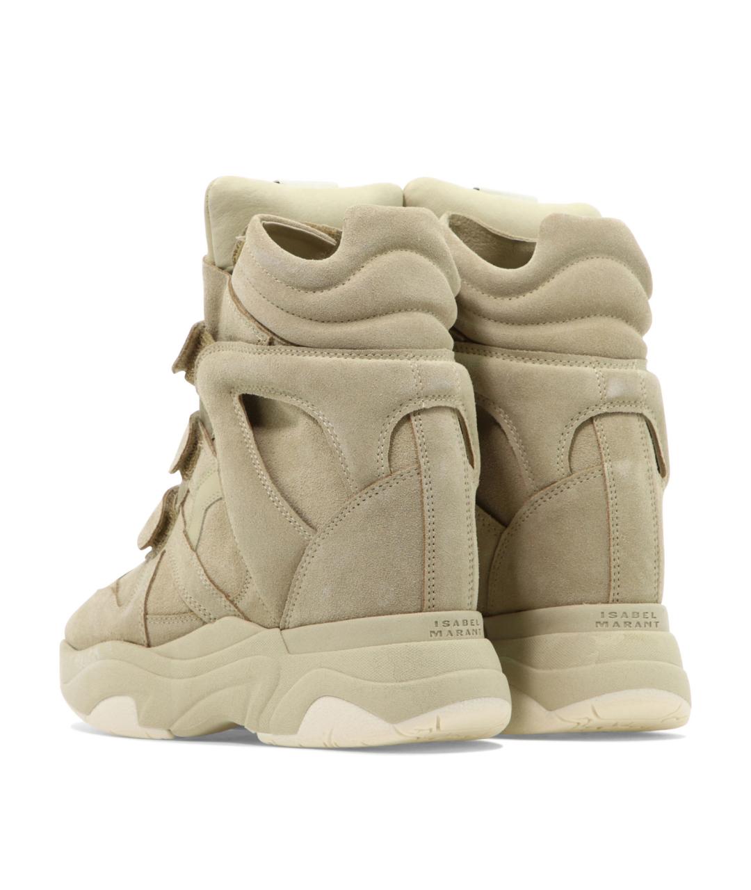 ISABEL MARANT Бежевые кожаные кроссовки, фото 4