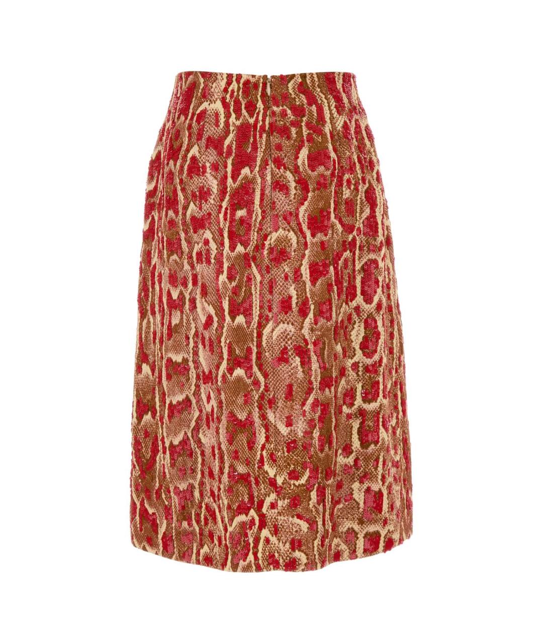 DRIES VAN NOTEN Красная вискозная юбка миди, фото 2