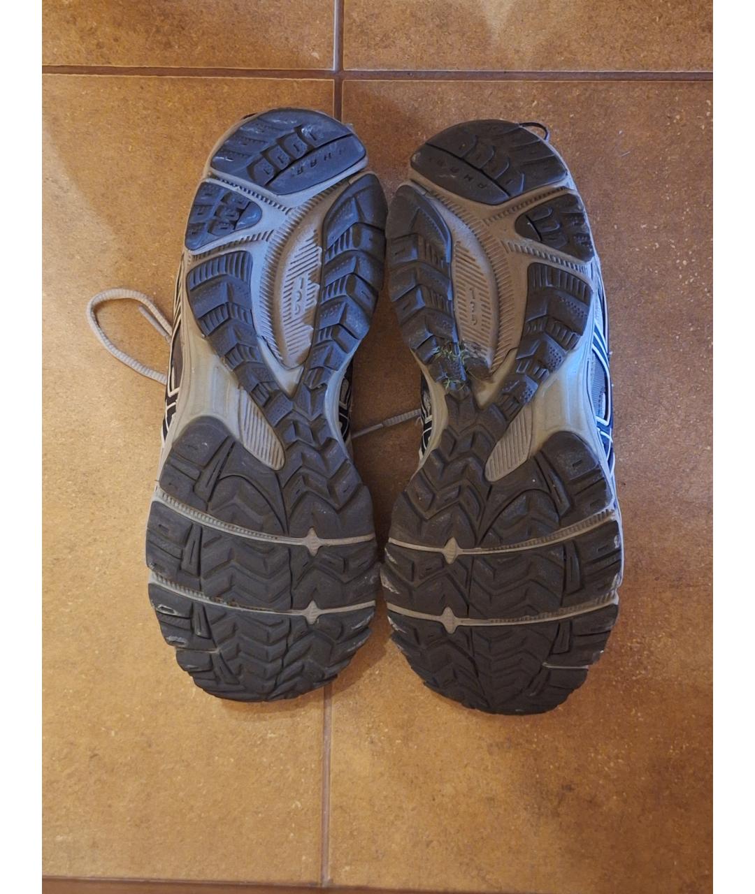 ASICS Серые синтетические низкие кроссовки / кеды, фото 5