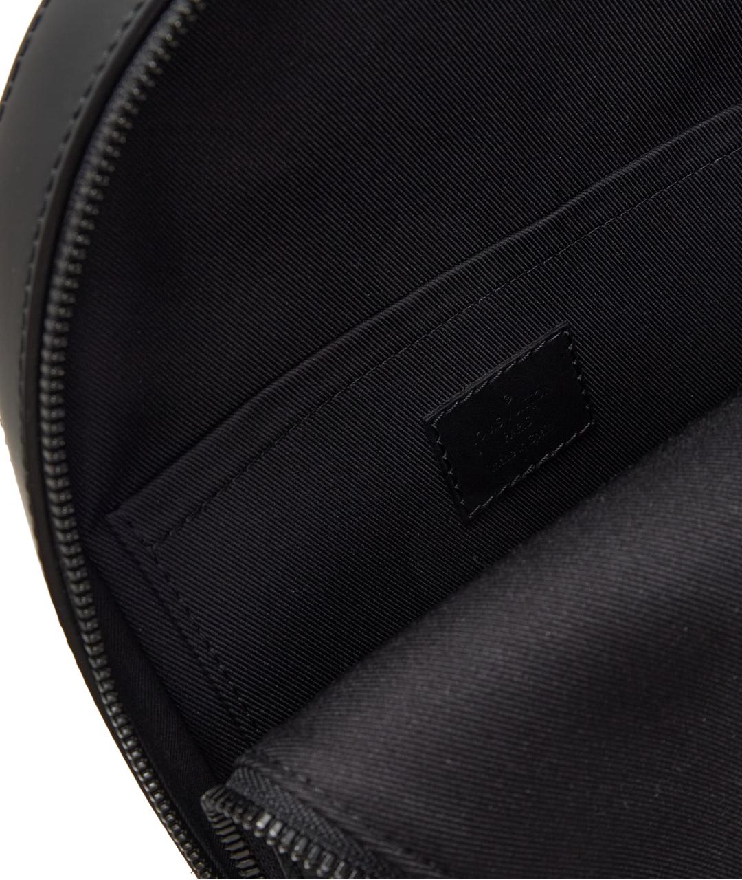 LOUIS VUITTON Черная кожаная сумка на плечо, фото 6