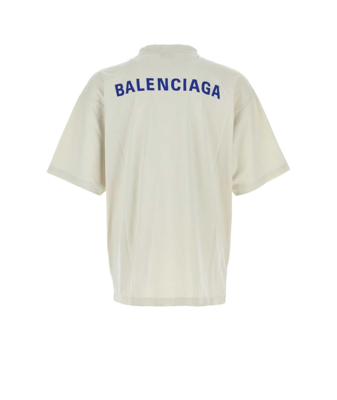 BALENCIAGA Белая хлопковая футболка, фото 2