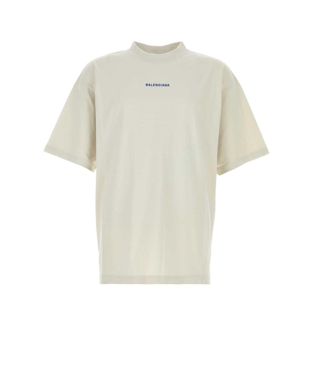 BALENCIAGA Белая хлопковая футболка, фото 1