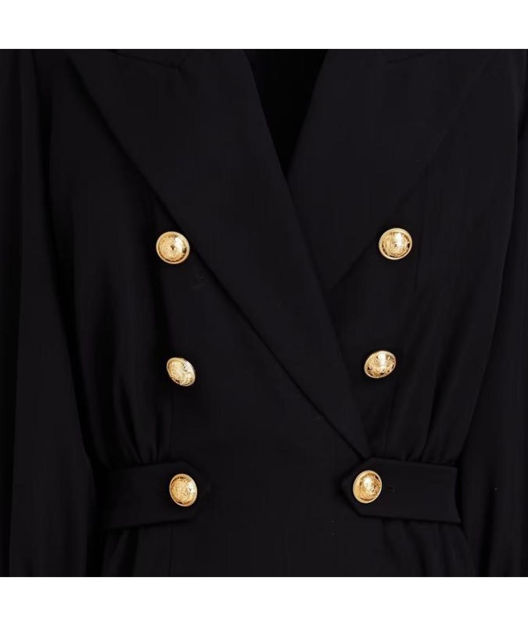BALMAIN Черное шерстяное коктейльное платье, фото 3