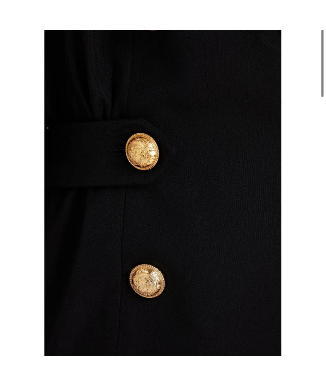 BALMAIN Черное шерстяное коктейльное платье, фото 4