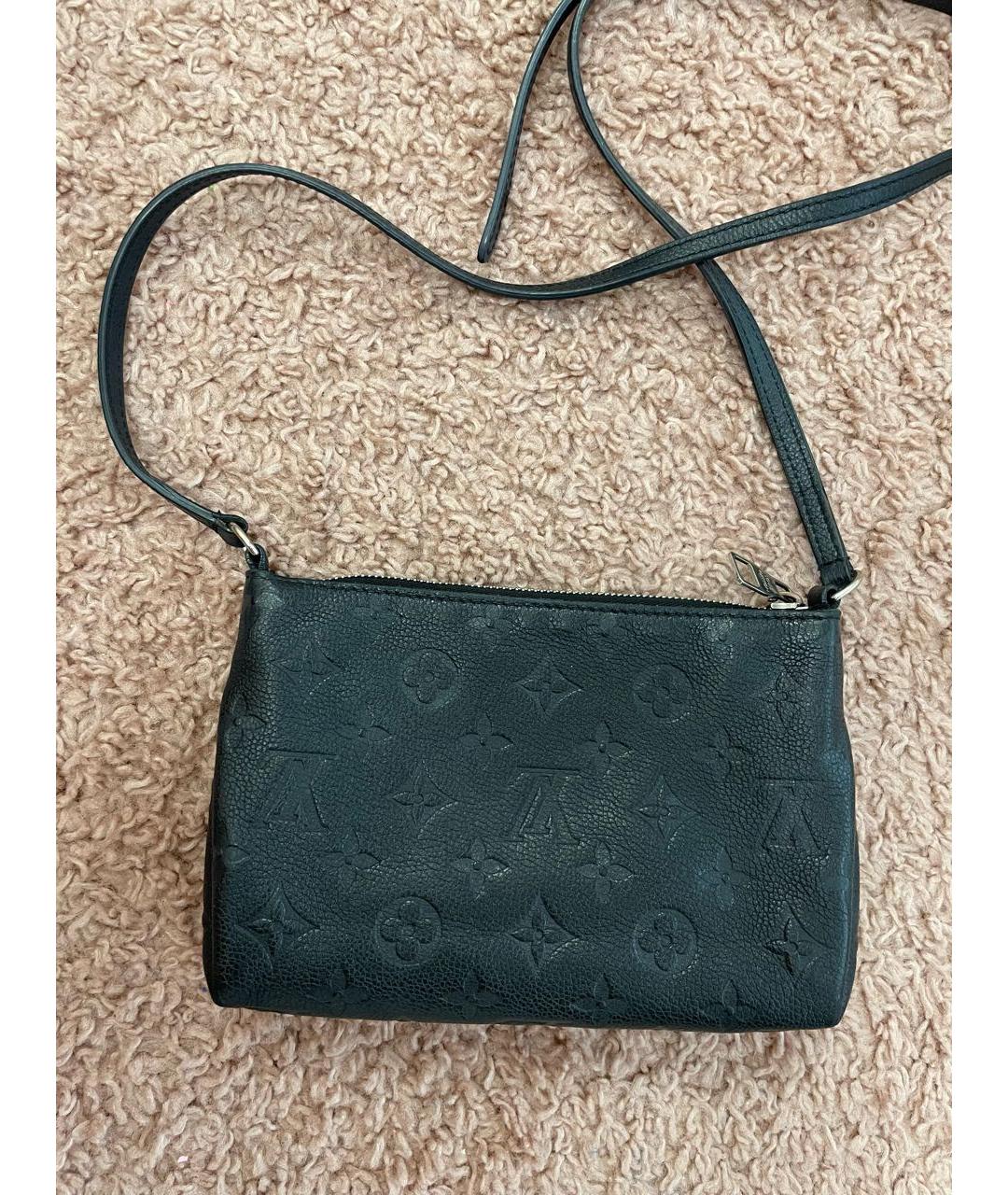 LOUIS VUITTON Черная кожаная сумка через плечо, фото 3