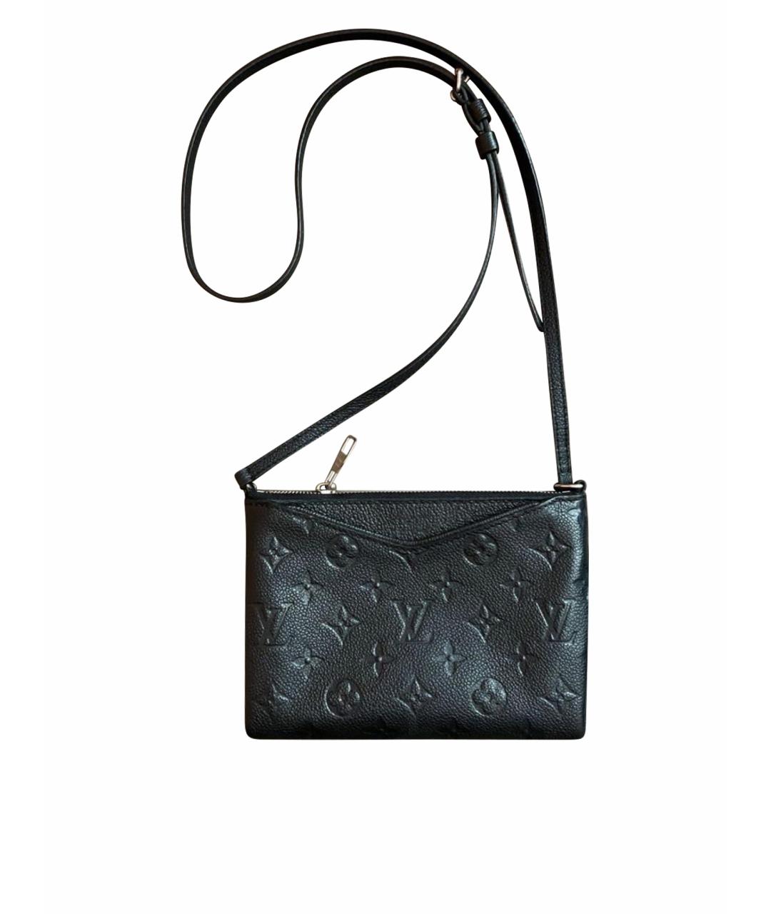 LOUIS VUITTON Черная кожаная сумка через плечо, фото 1