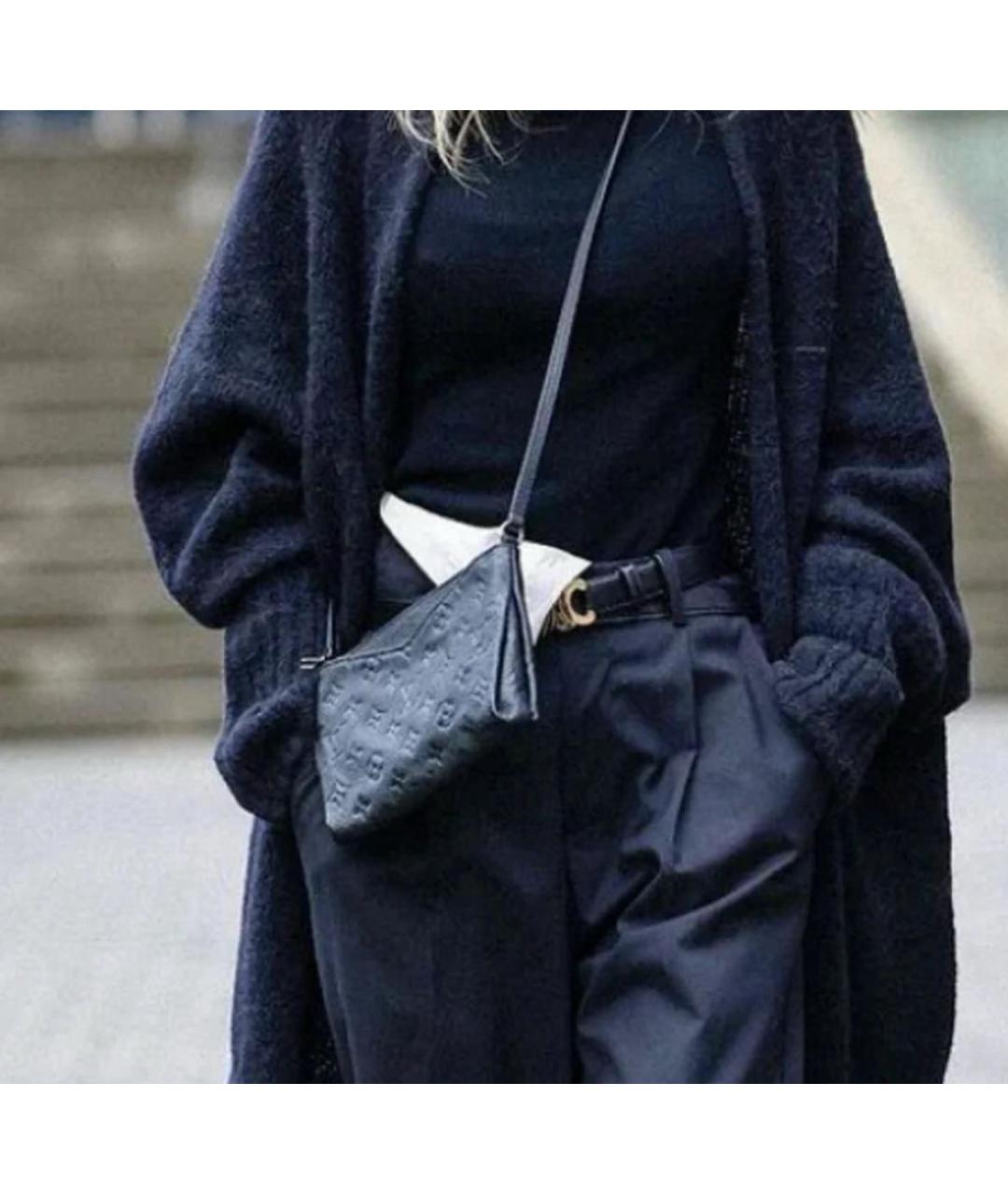LOUIS VUITTON Черная кожаная сумка через плечо, фото 8