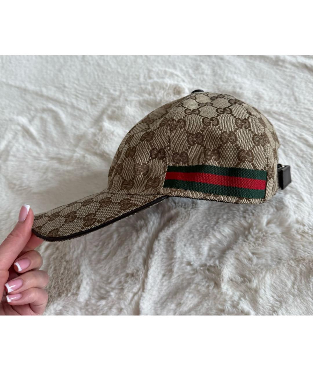 GUCCI Бежевая хлопковая кепка/бейсболка, фото 3