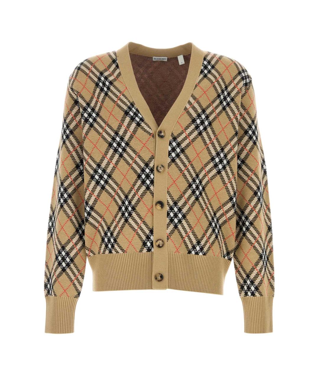 BURBERRY Бежевый кашемировый кардиган, фото 1