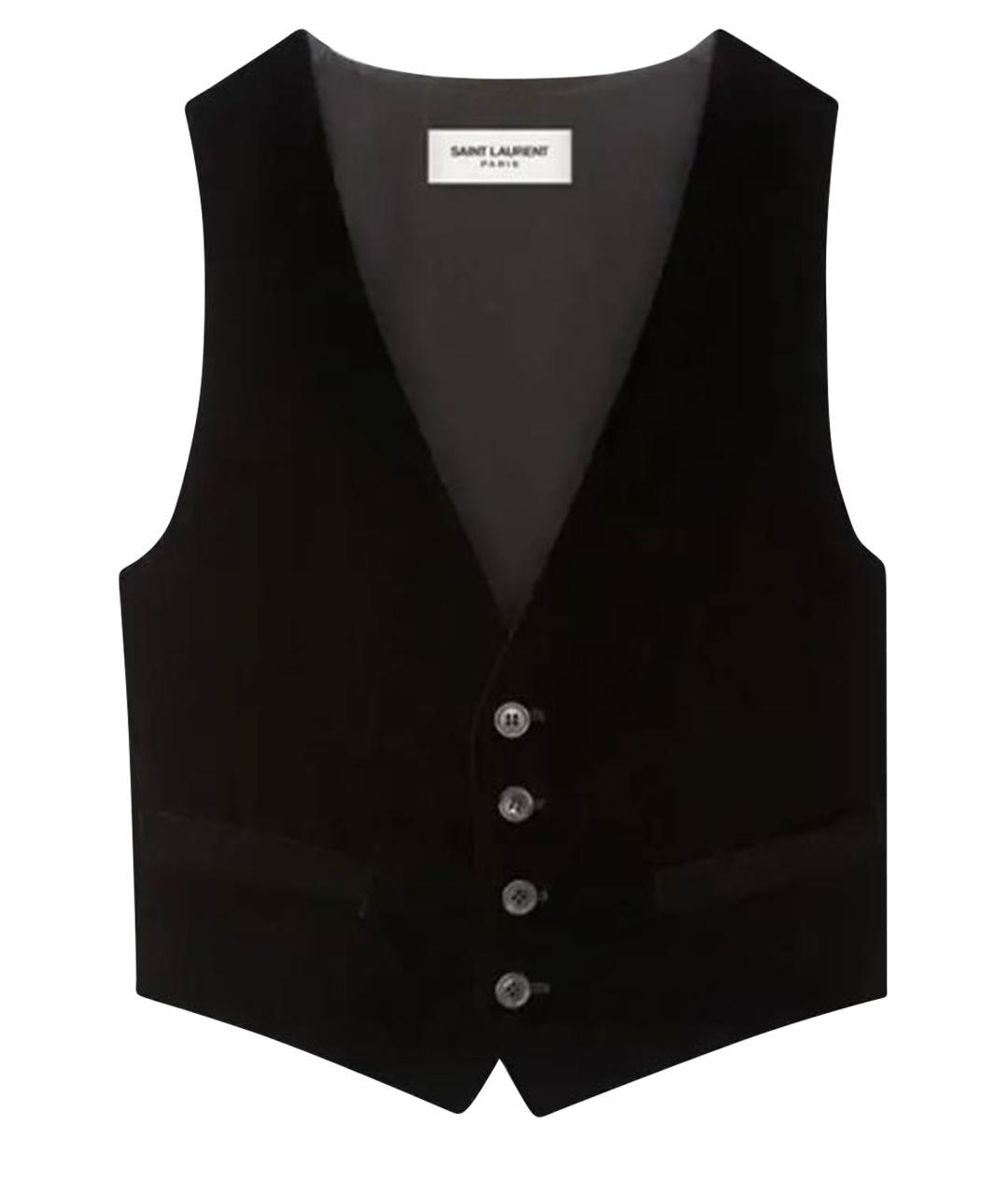 SAINT LAURENT Черный жилет, фото 1