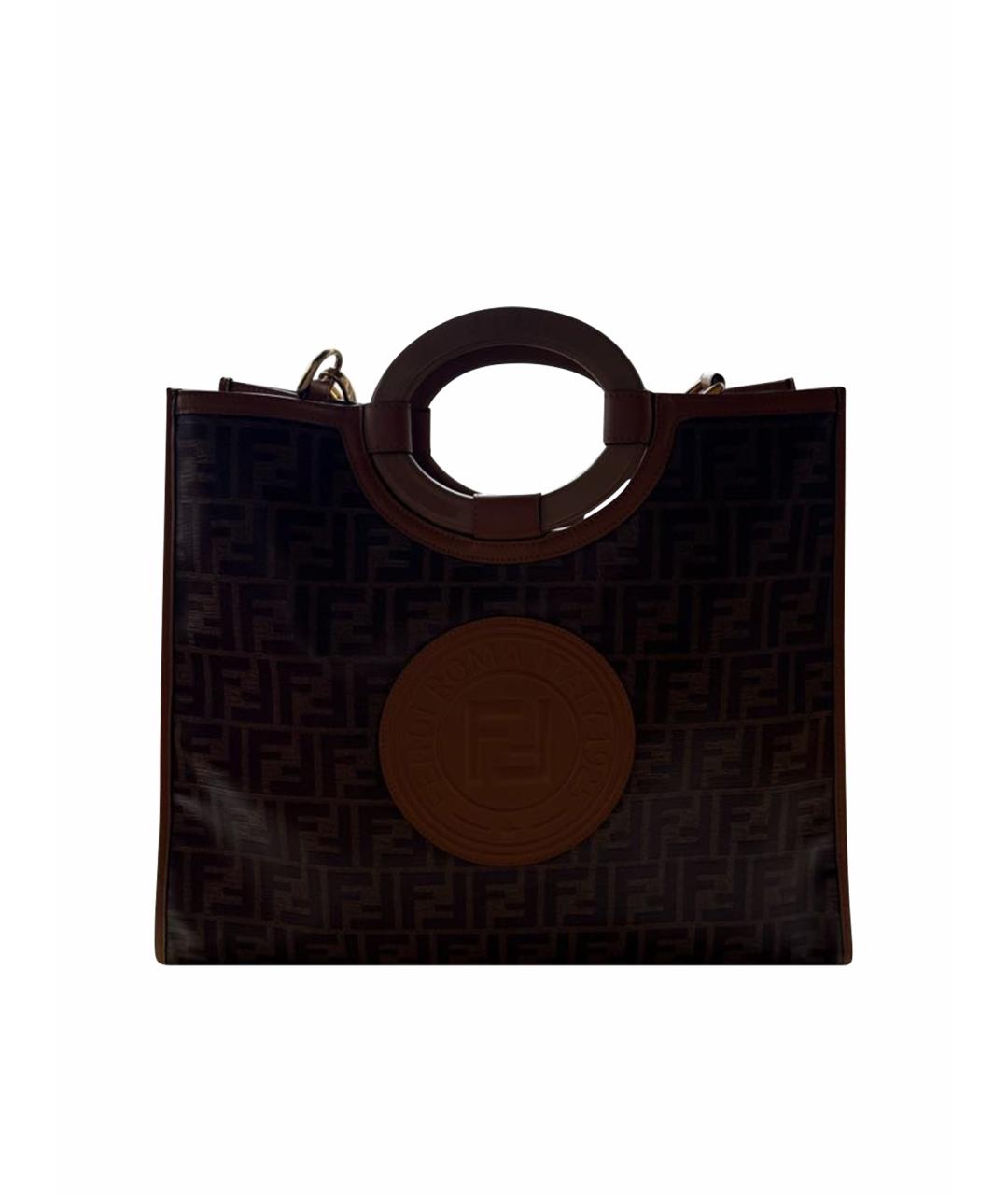 FENDI Коричневая сумка тоут, фото 1