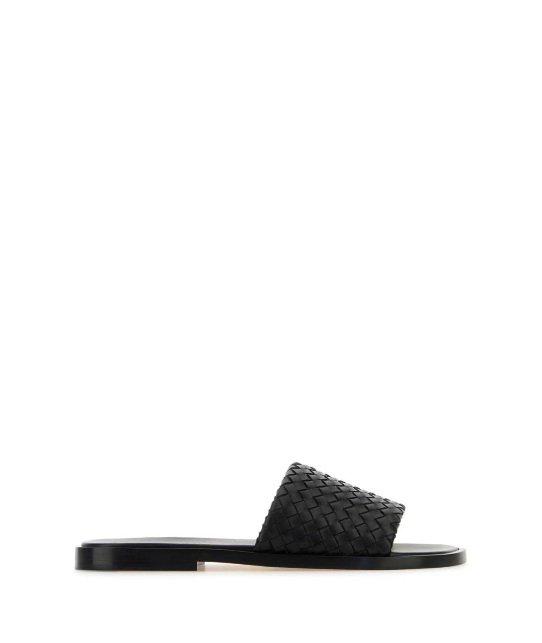 BOTTEGA VENETA Черные шлепанцы, фото 1