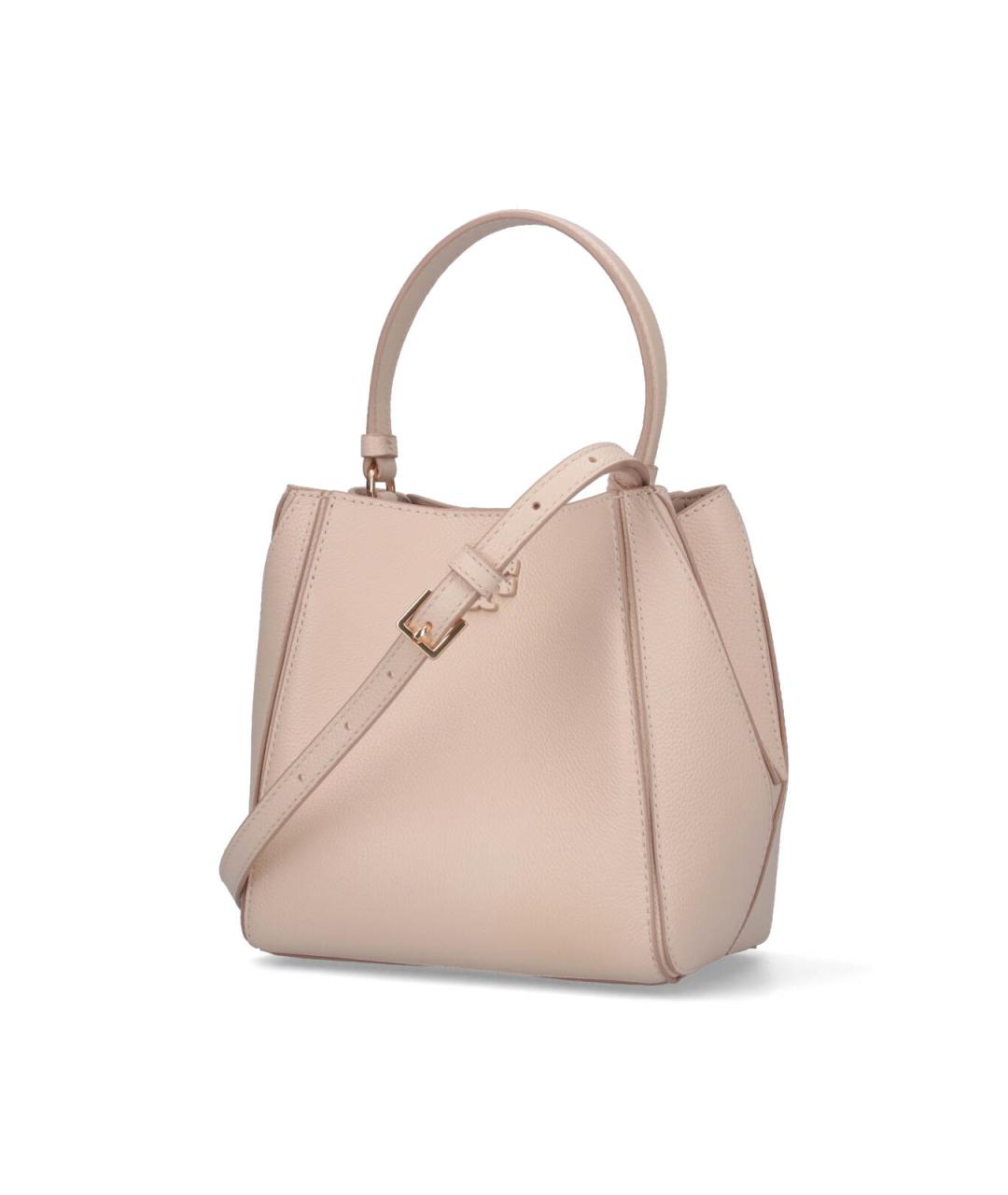 TORY BURCH Розовая кожаная сумка с короткими ручками, фото 2