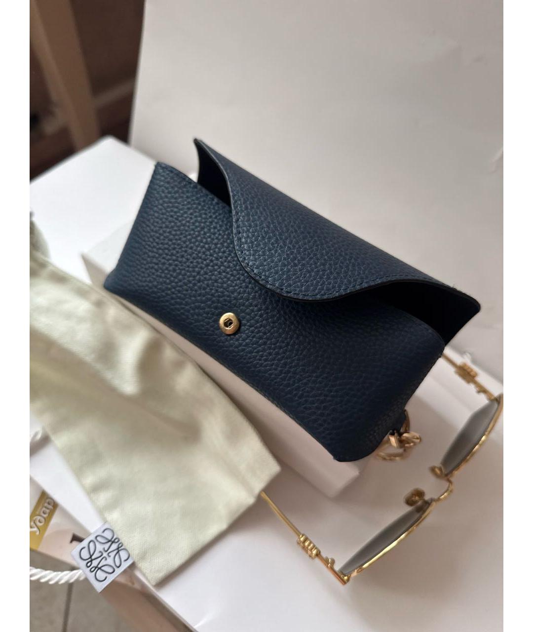 LOEWE Золотые металлические солнцезащитные очки, фото 4