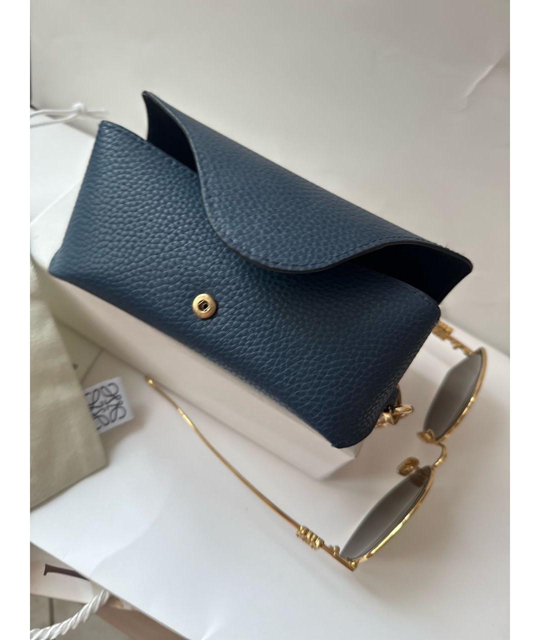 LOEWE Золотые металлические солнцезащитные очки, фото 6