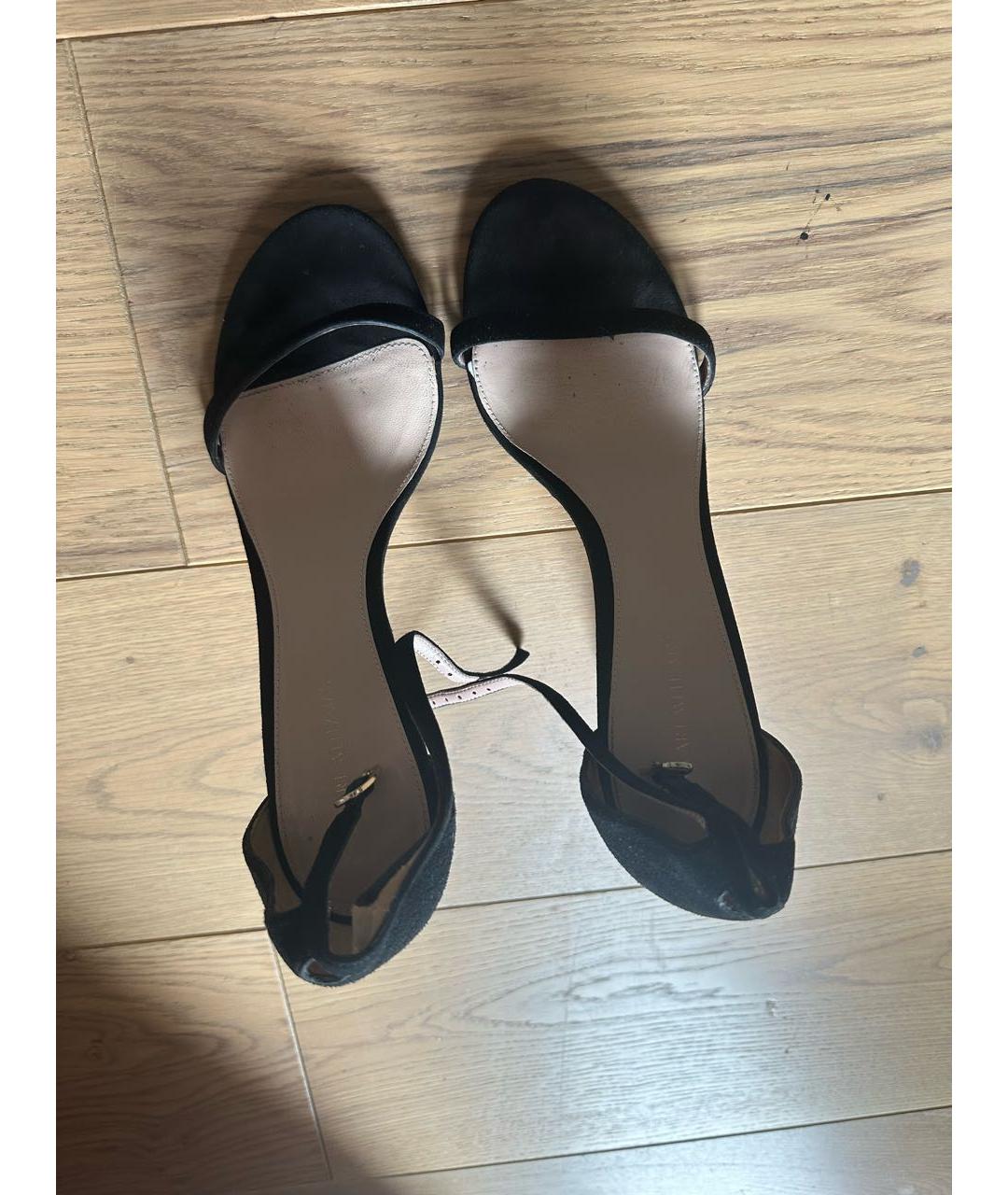 STUART WEITZMAN Черные замшевые босоножки, фото 3