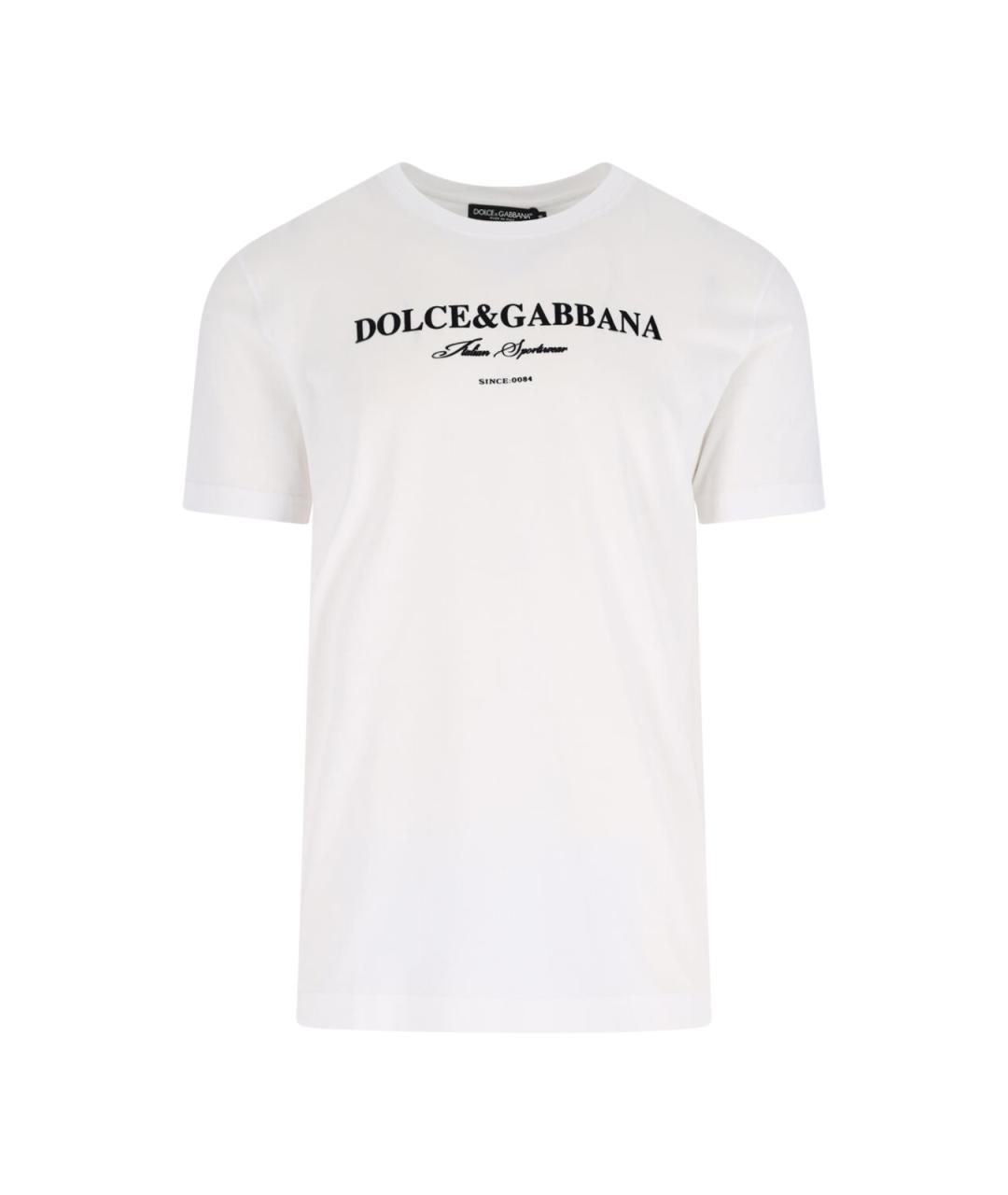DOLCE&GABBANA Белая хлопковая футболка, фото 1