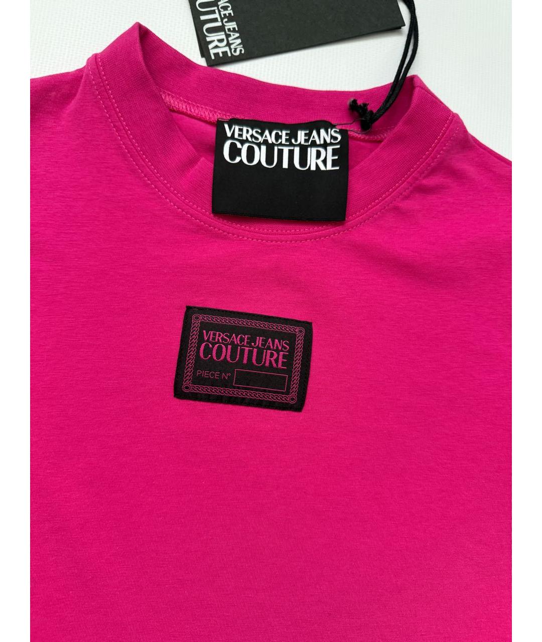 VERSACE JEANS COUTURE Фуксия футболка, фото 3