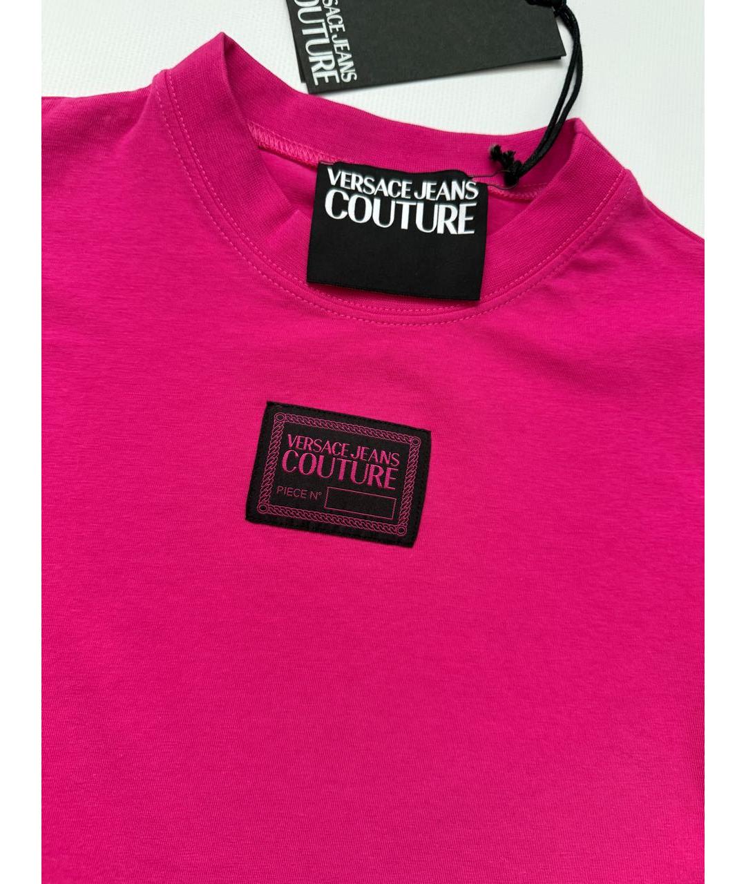 VERSACE JEANS COUTURE Фуксия футболка, фото 4