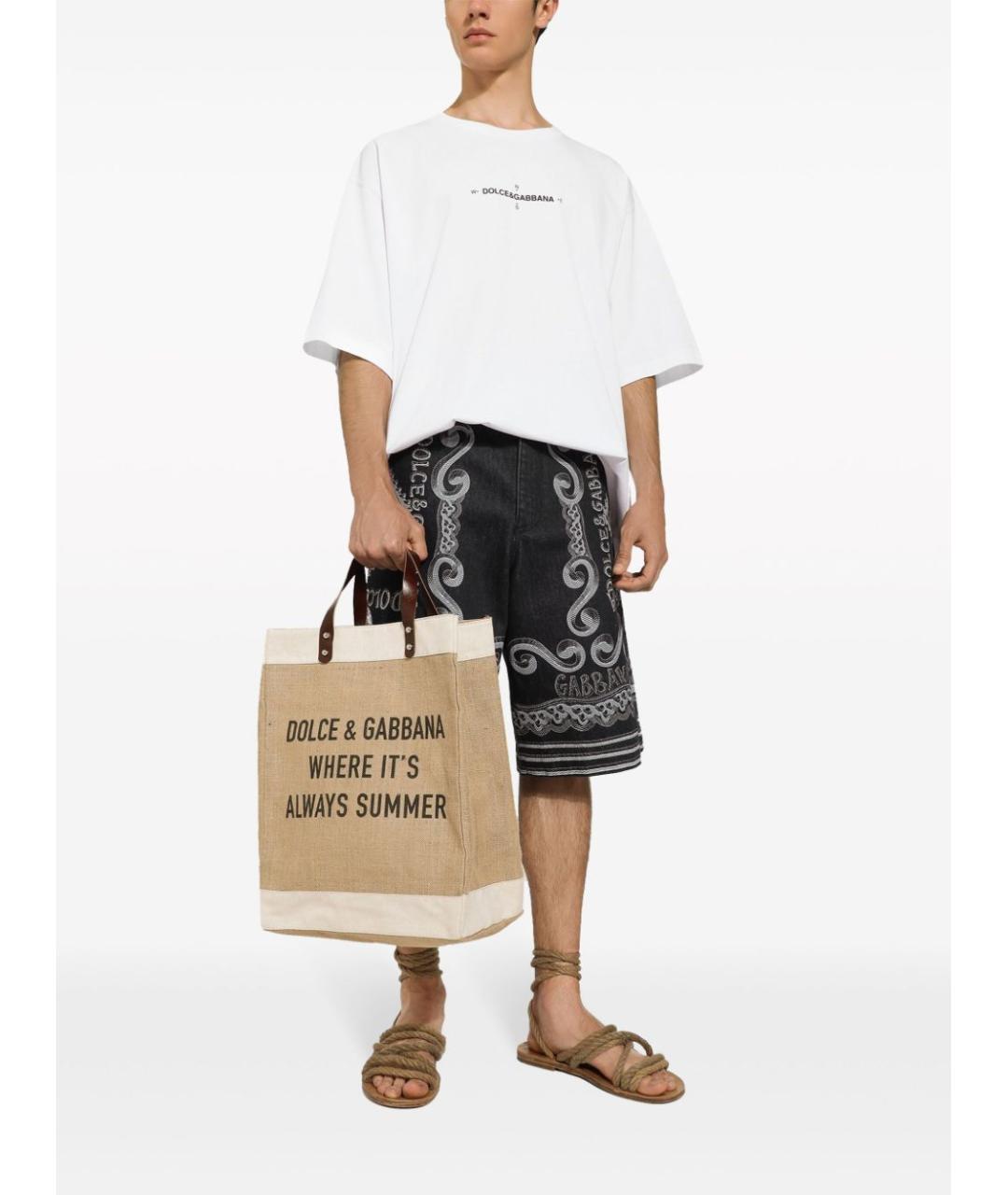 DOLCE&GABBANA Белая хлопковая футболка, фото 2