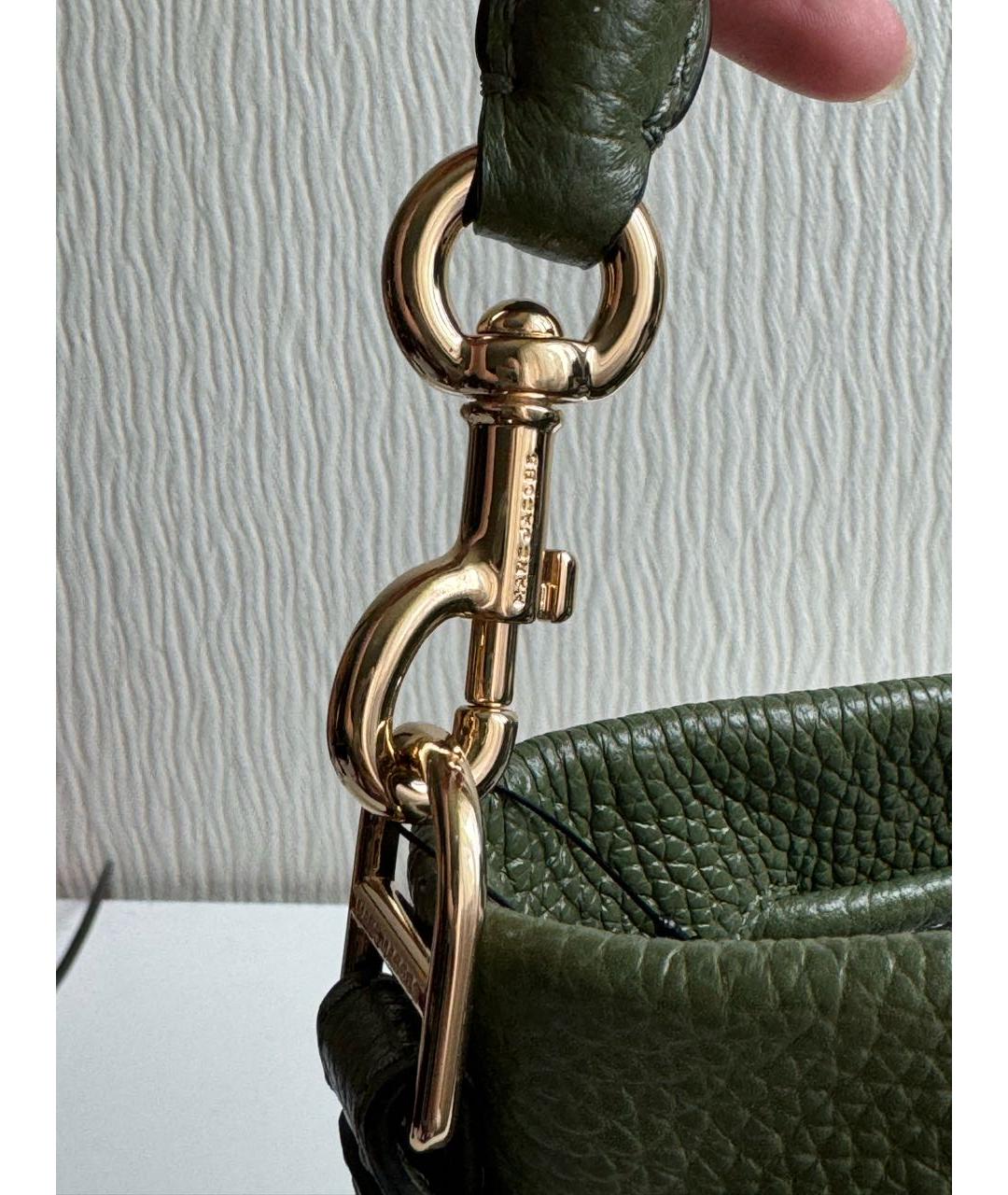 MARC JACOBS Хаки кожаная сумка с короткими ручками, фото 8