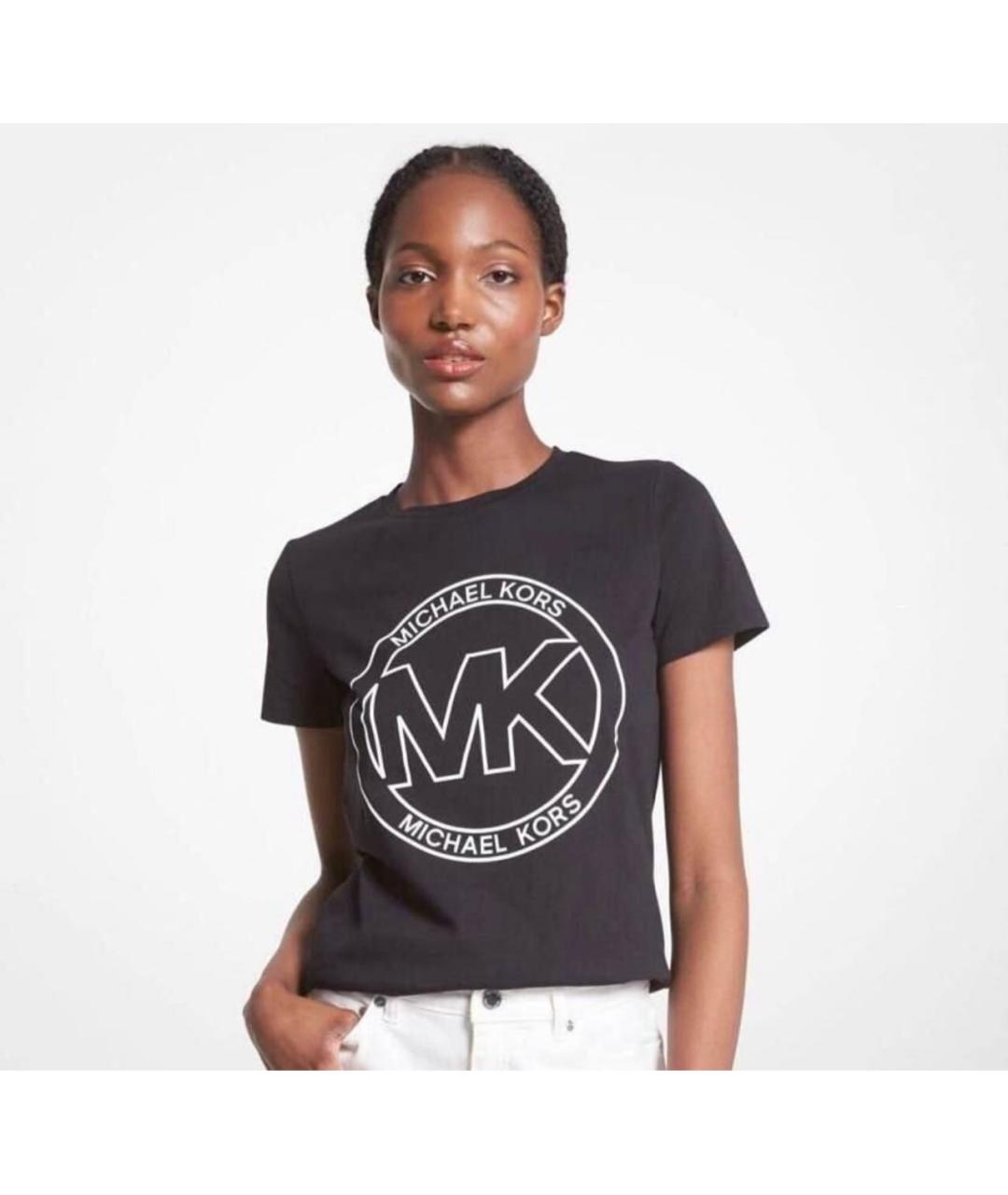 MICHAEL KORS Черная хлопковая футболка, фото 8