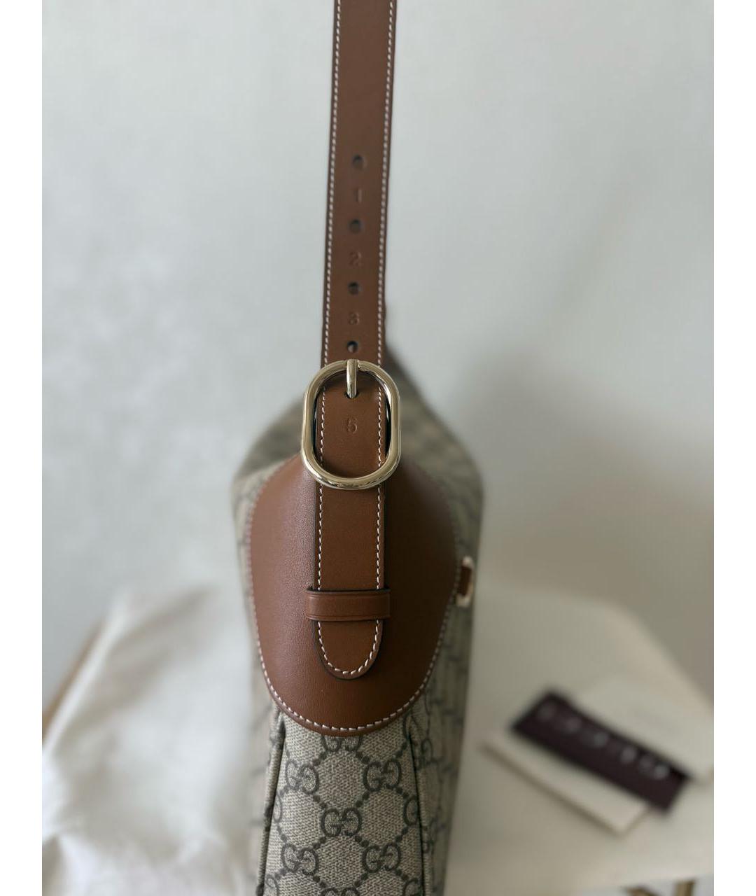 GUCCI Коричневая сумка с короткими ручками, фото 4